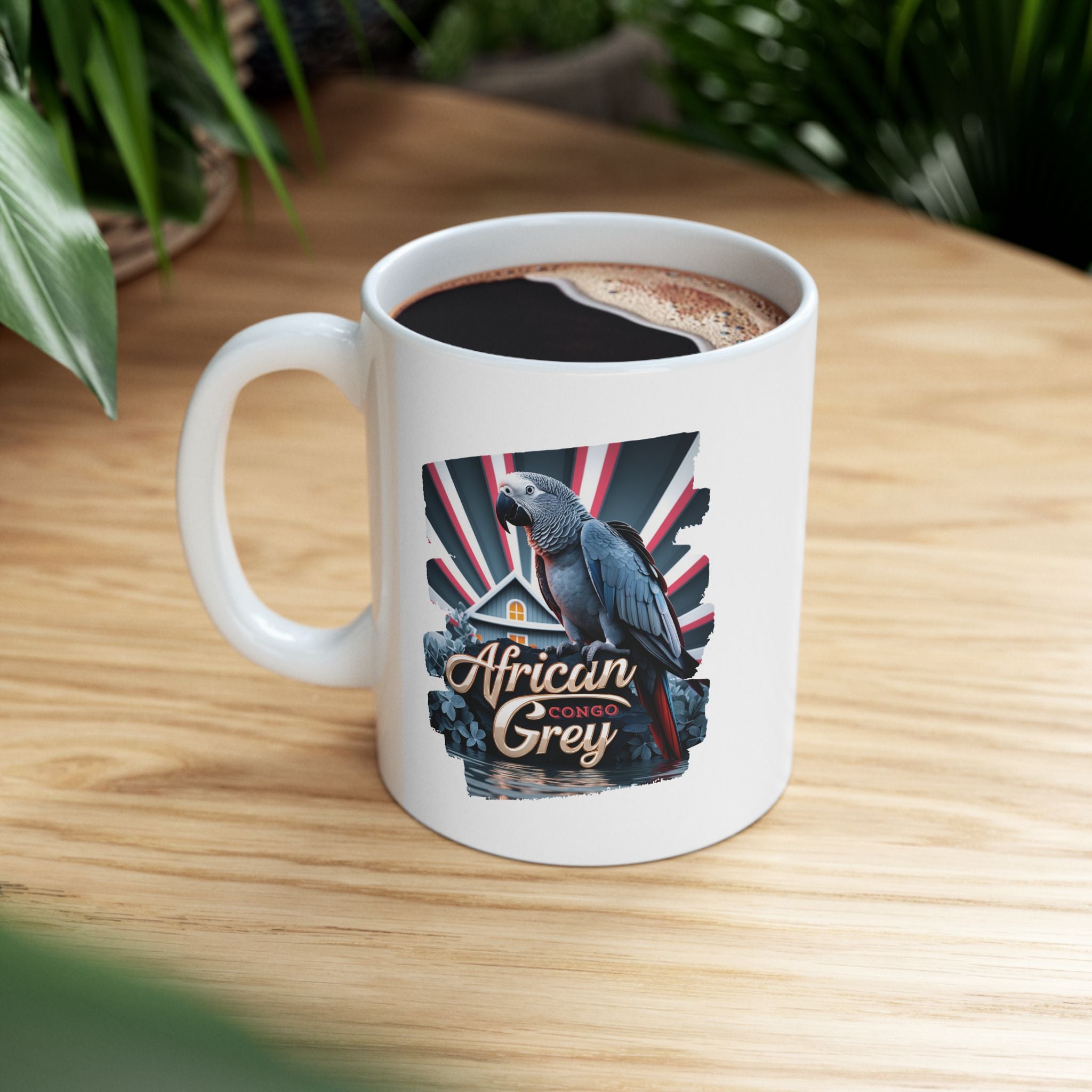 African Grey Congo Ceramic Mug