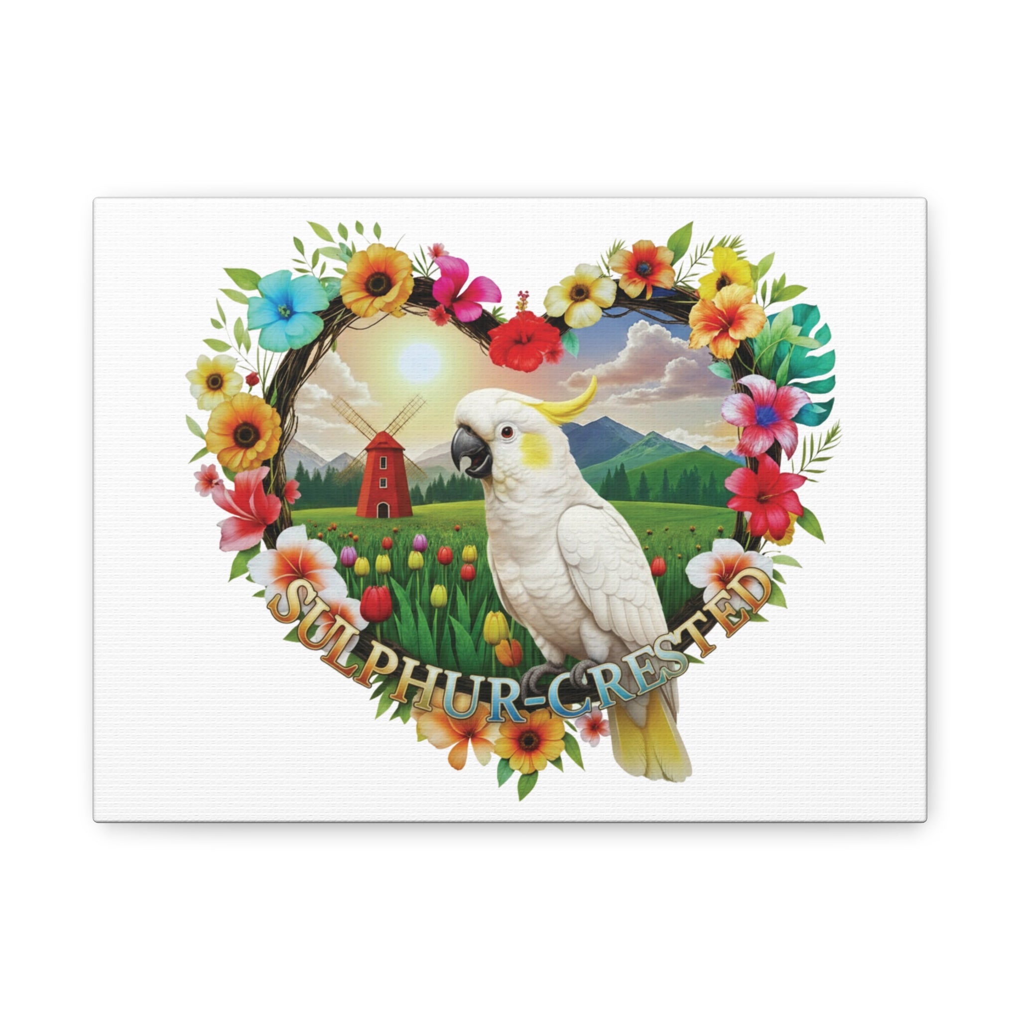 Floral Sulphur Crested Wall-Hanging
