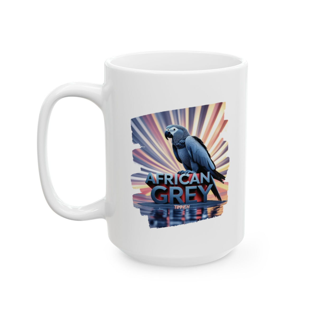 Rainbow African Grey Timneh Mug