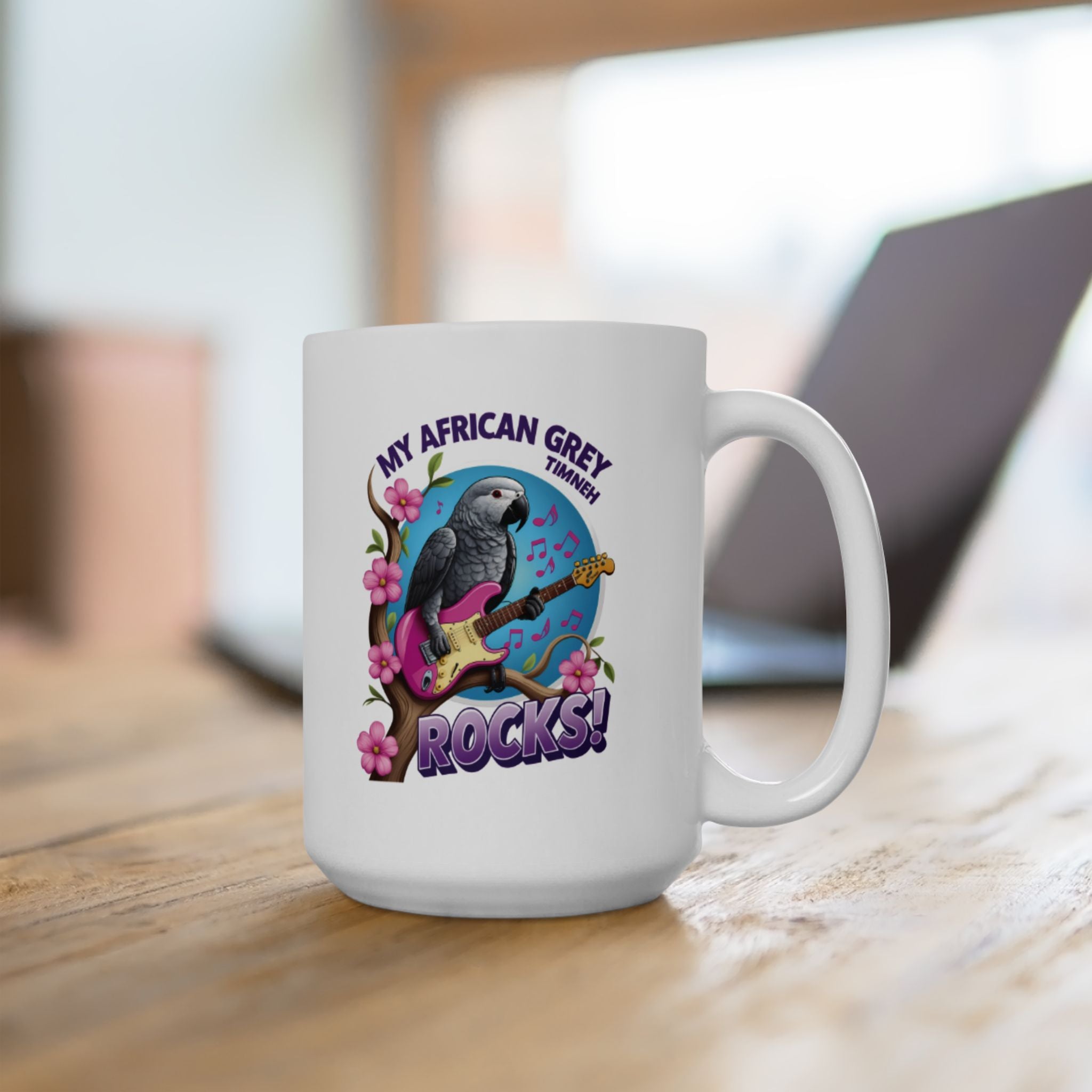 African Grey Timneh Rocks Mug