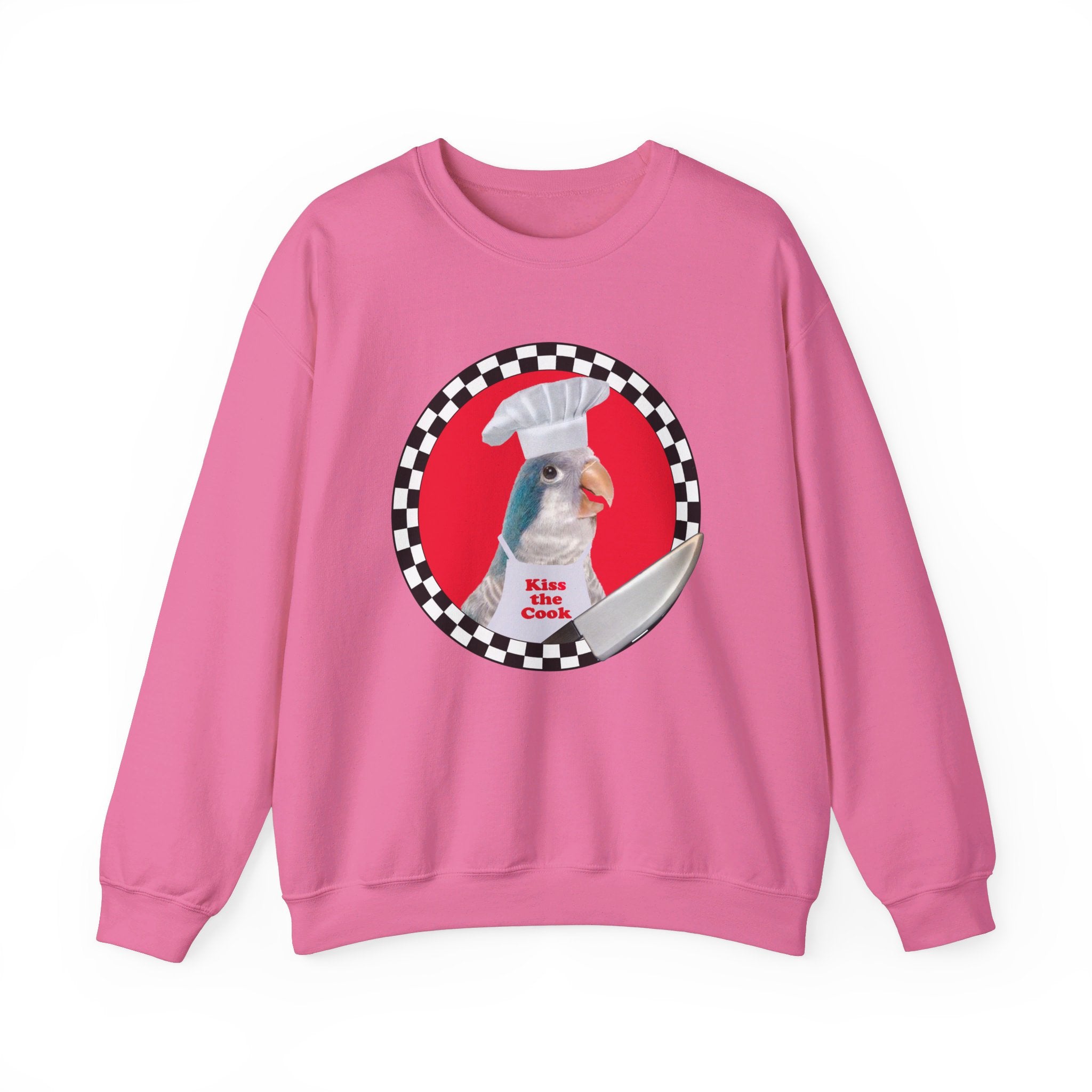 Kiss The Cook Blue Quaker Sweatshirt