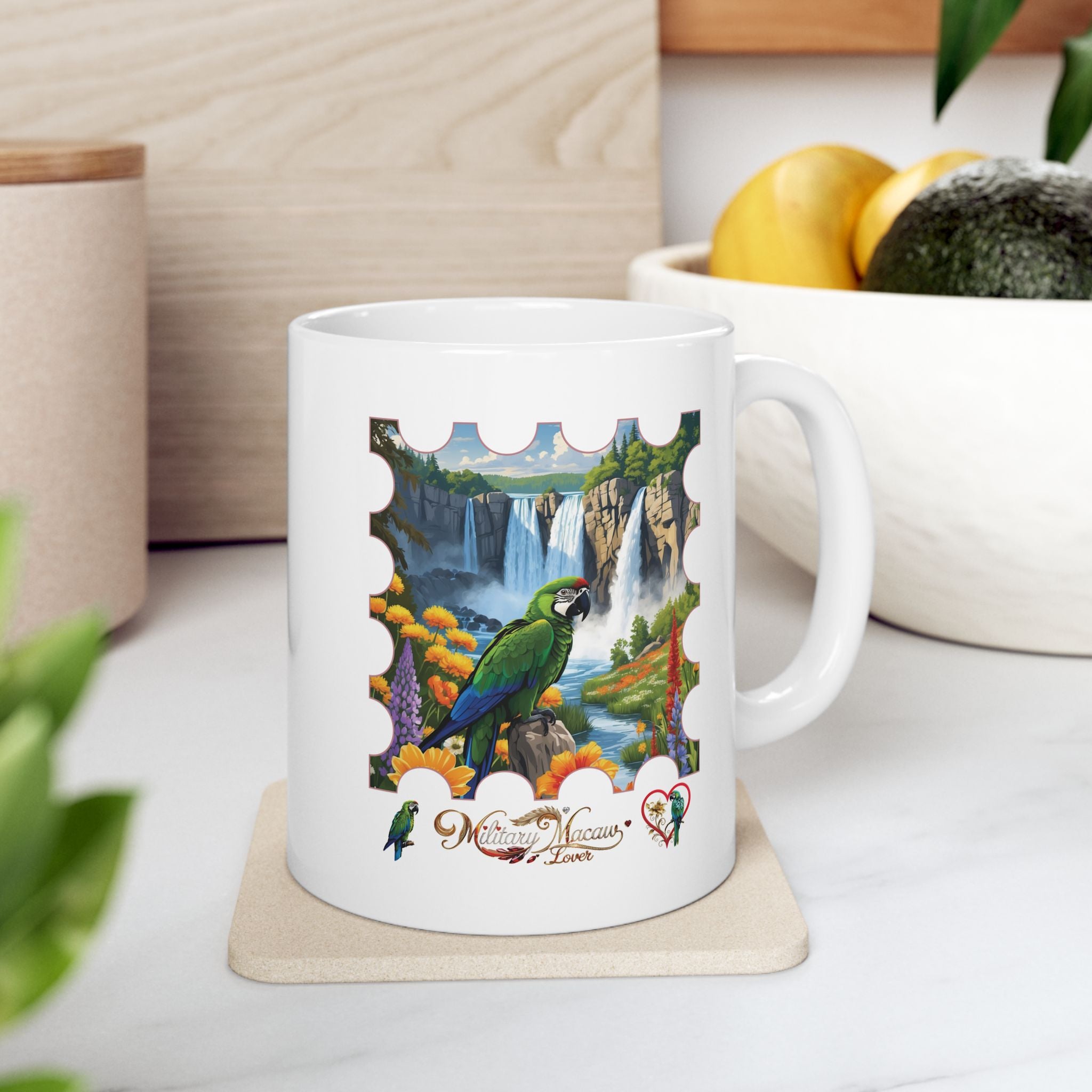 Military Macaw Lover Waterfall Mug