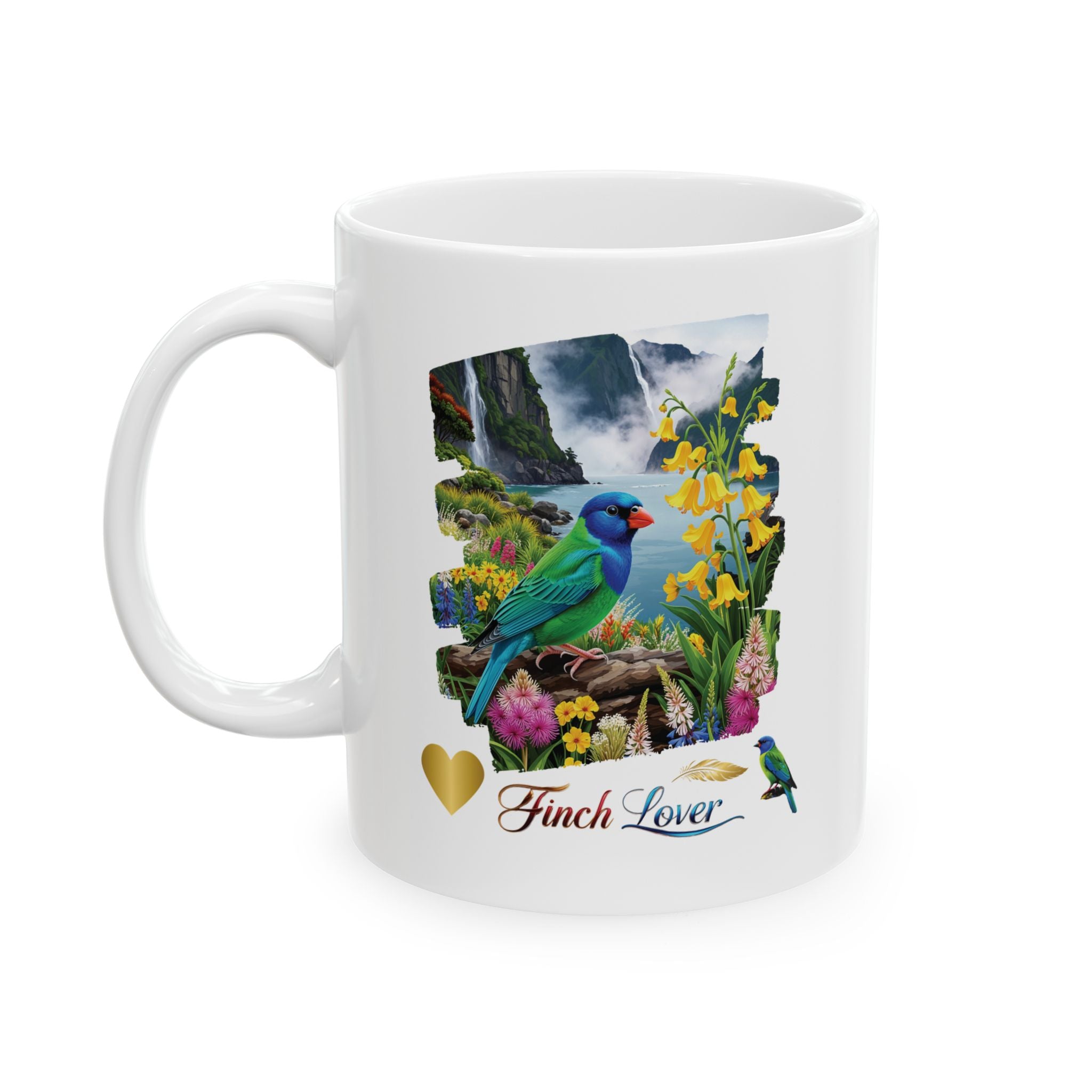 Finch Lover Waterfall Mug