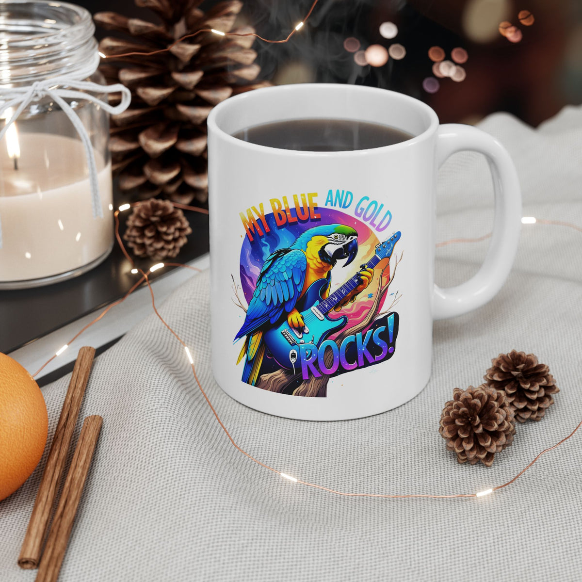 My Blue & Gold Rocks Music Mug