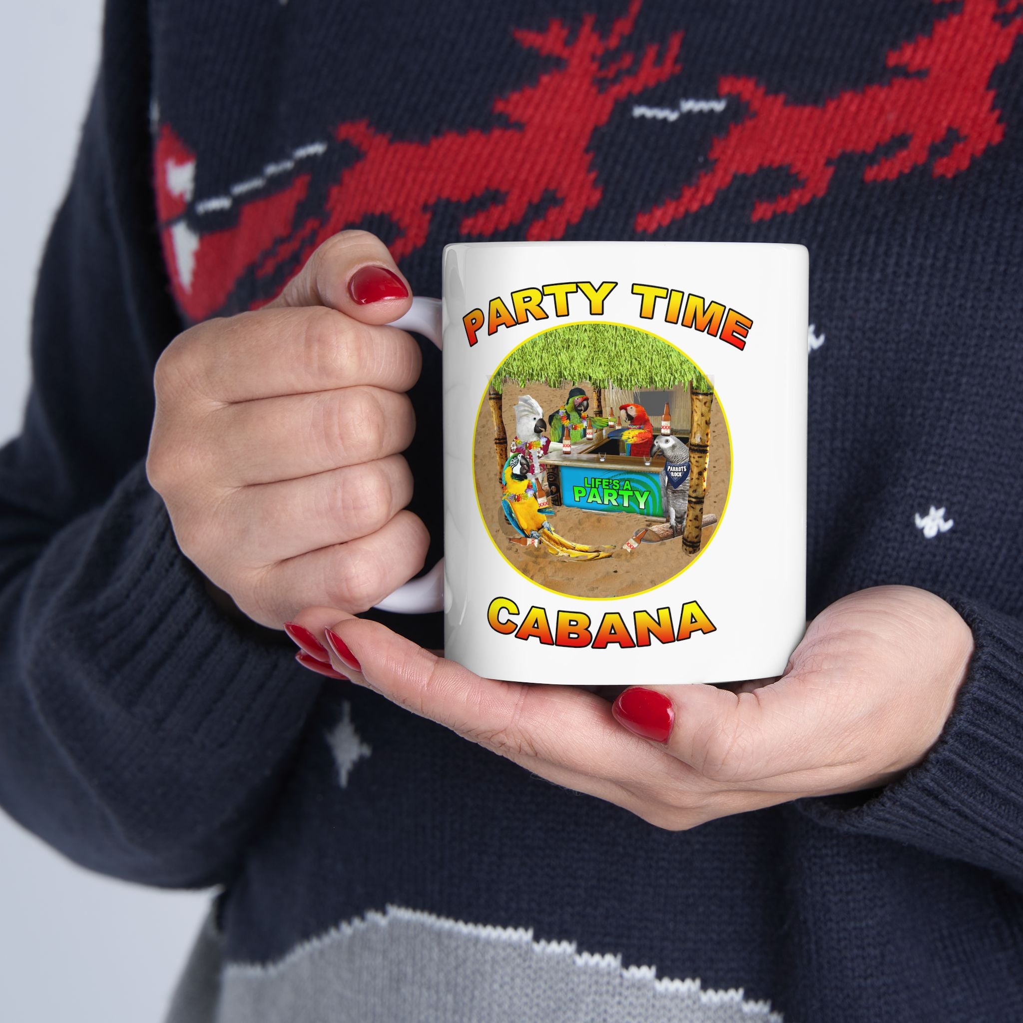 Party Time Life's A Cabana Parrot Mug