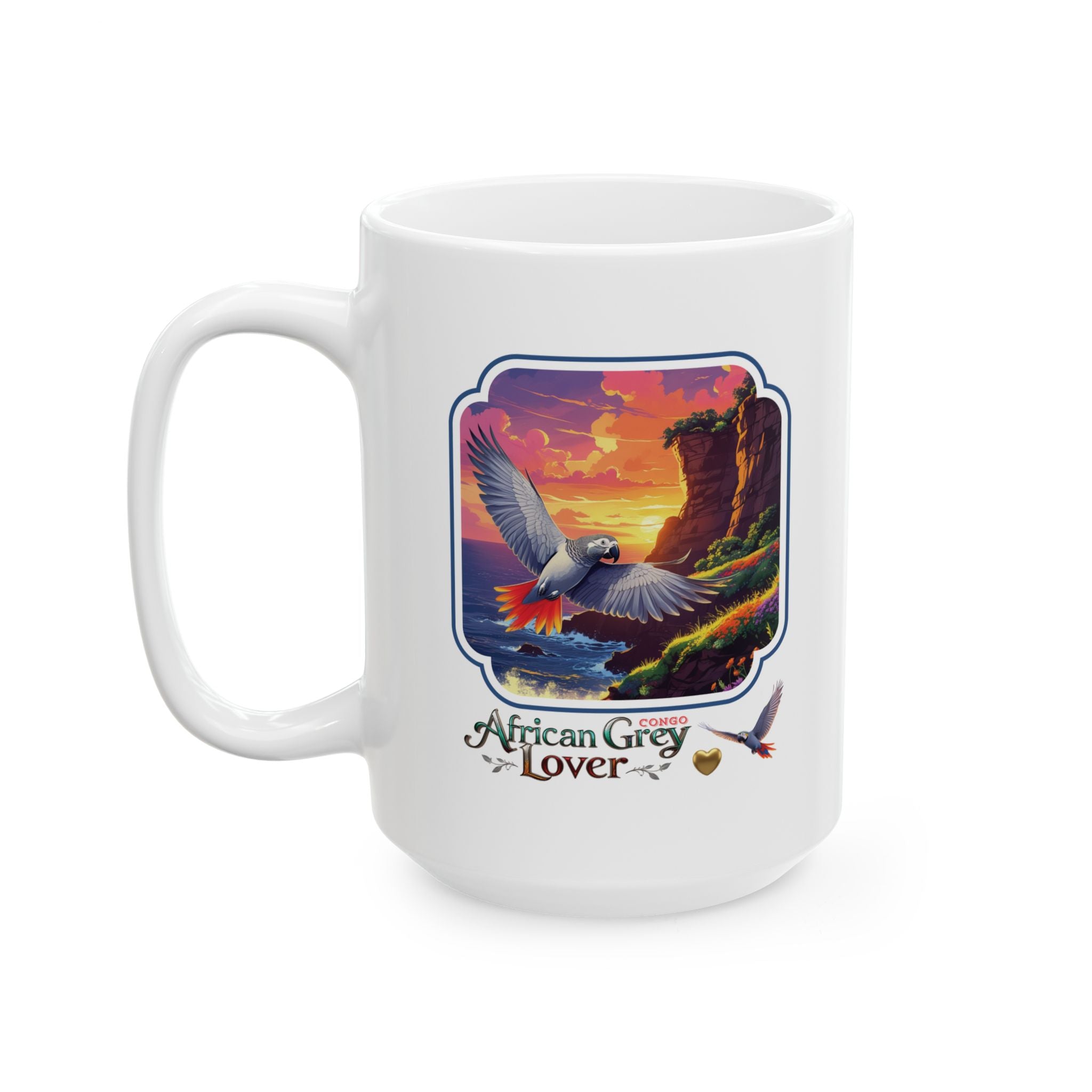 African Grey Congo Ceramic Mug