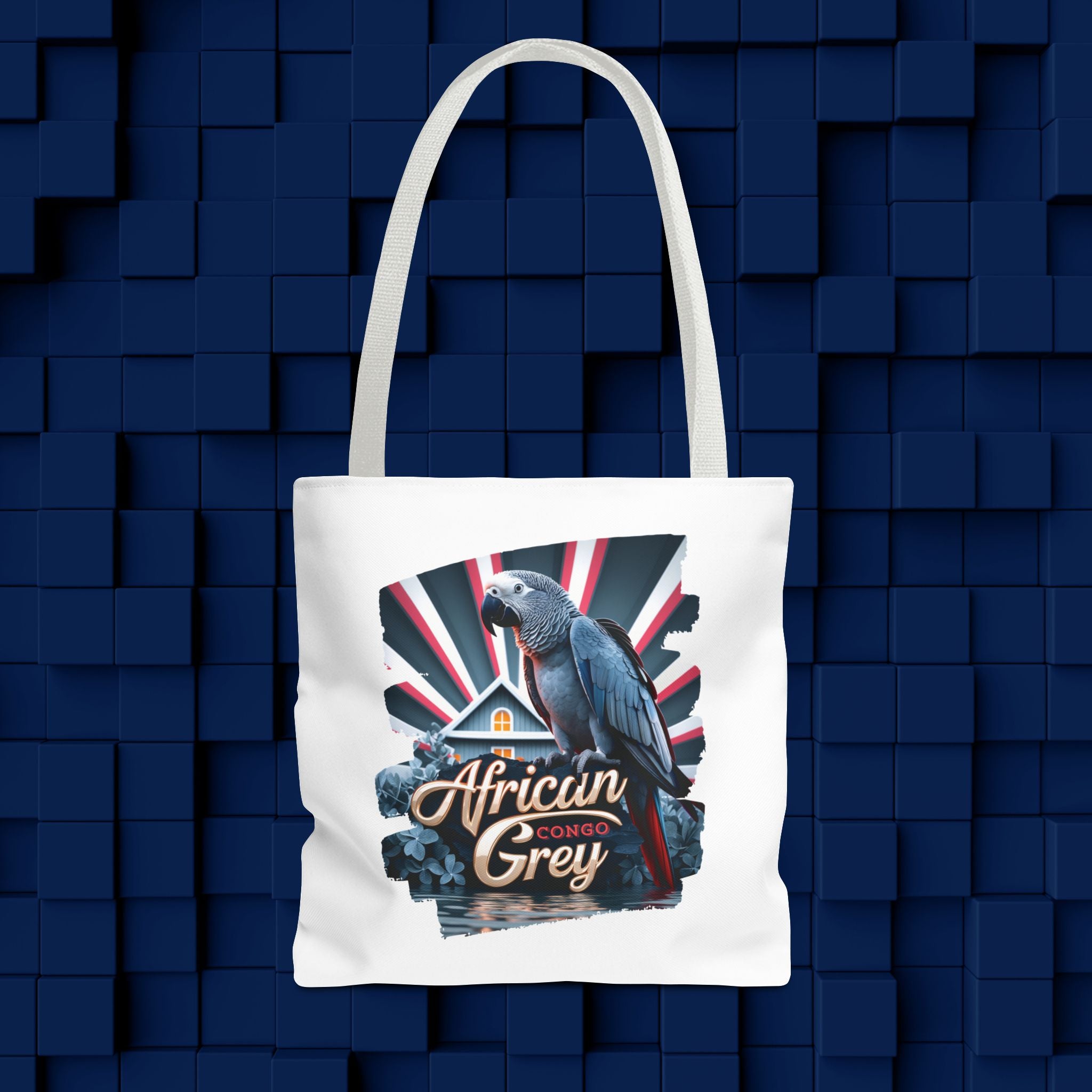Tote Bag With African Grey Parrot Design