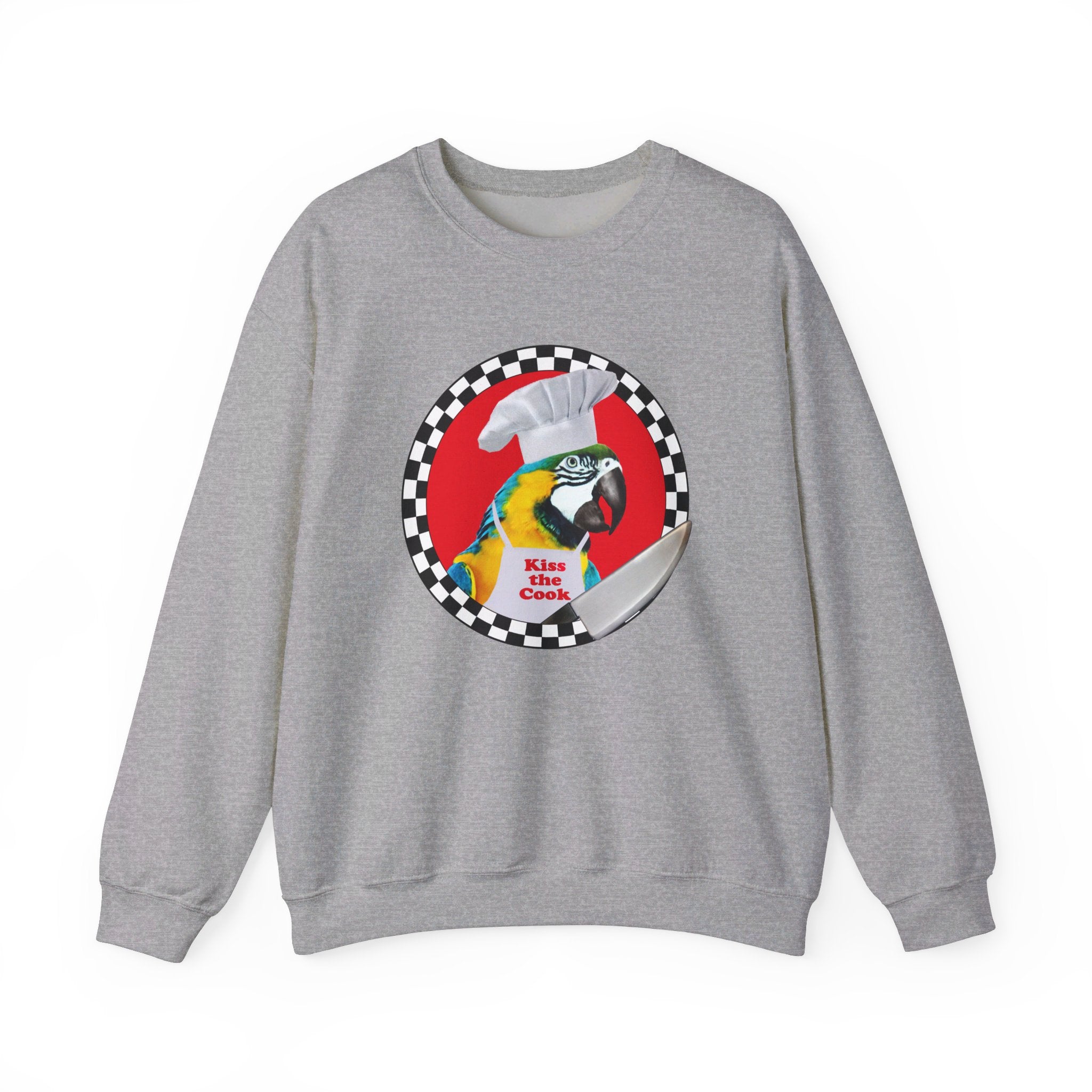 Kiss The Cook Blue And Gold Sweatshirt