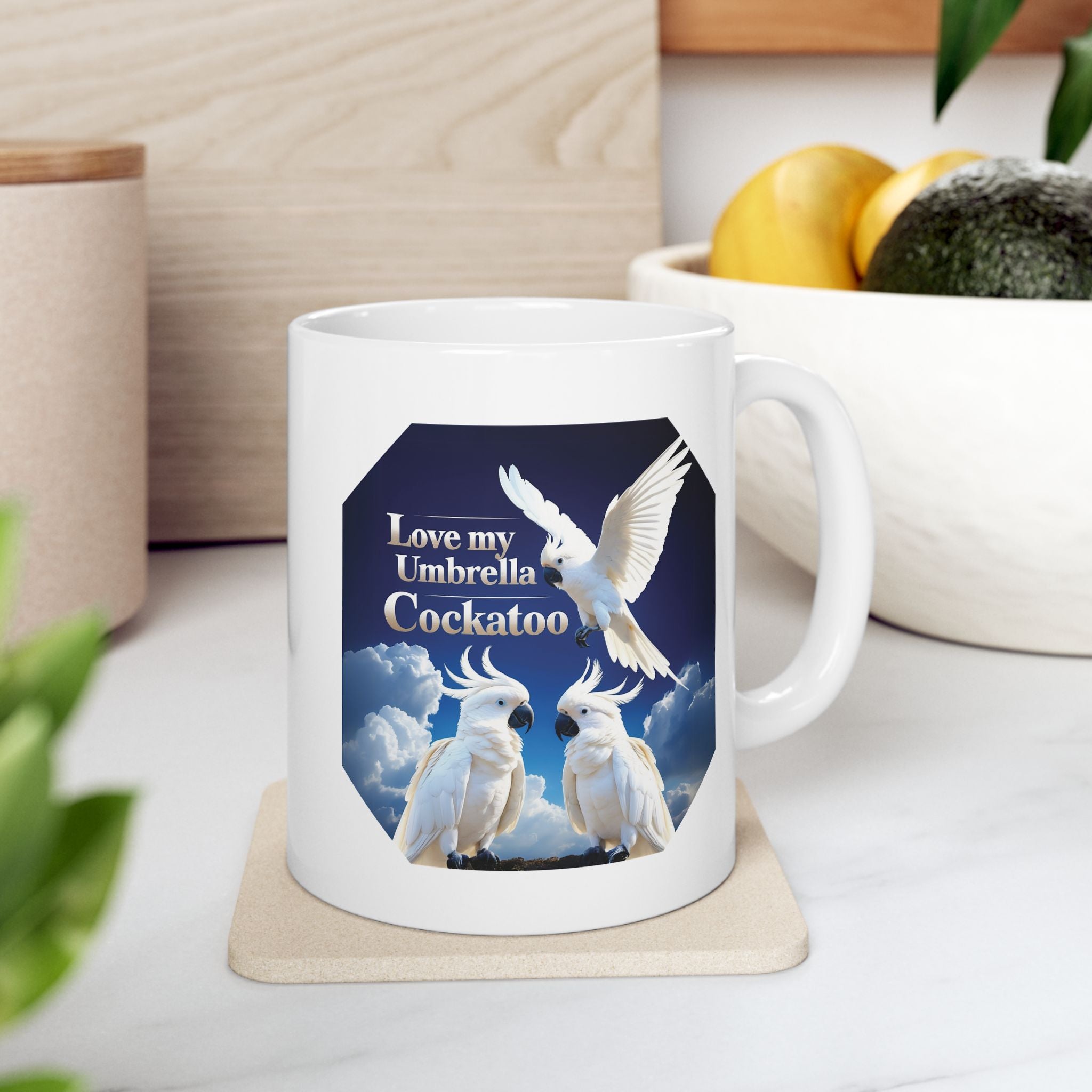 Love My Umbrella Cockatoo Mug