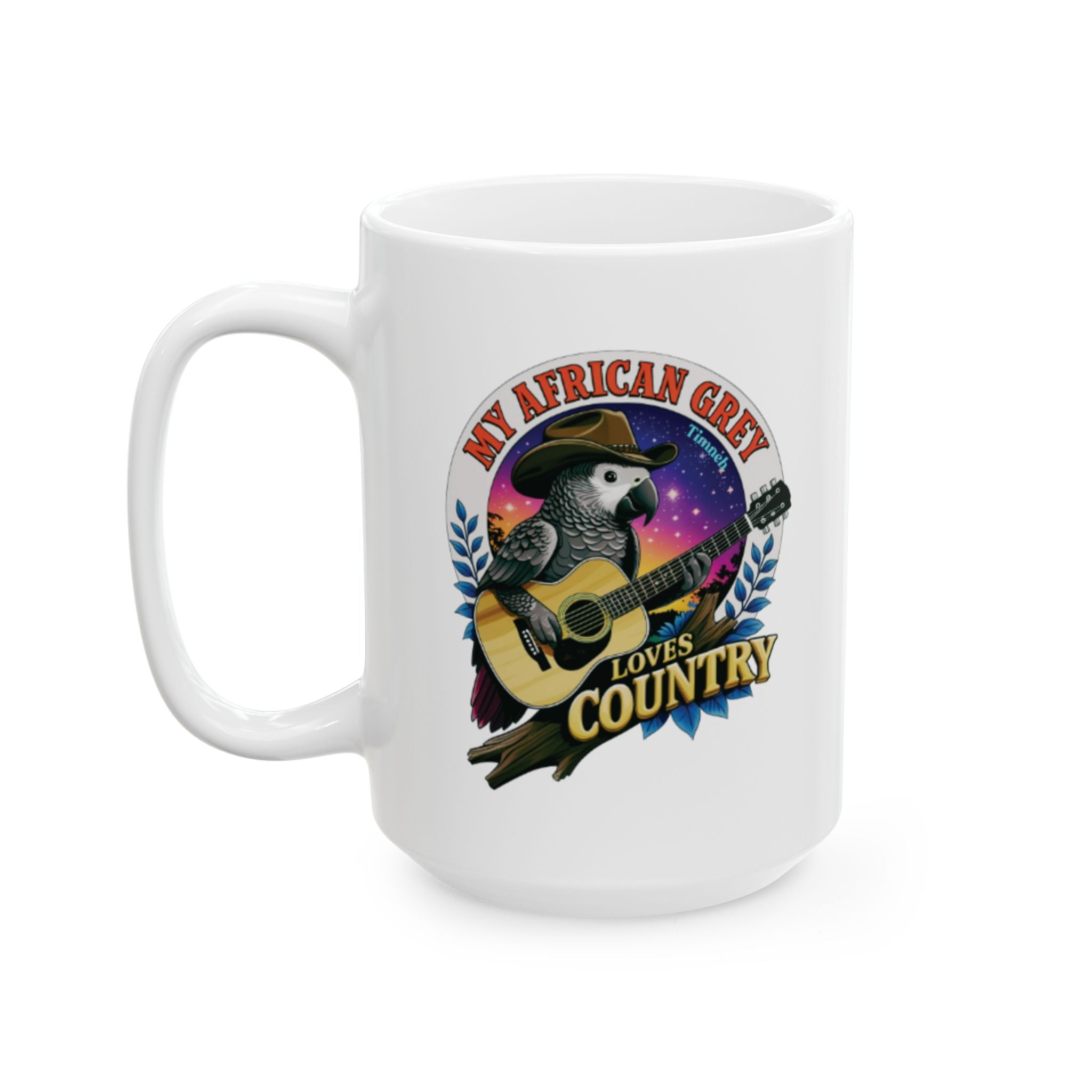 African Grey Timneh Loves Country Mug