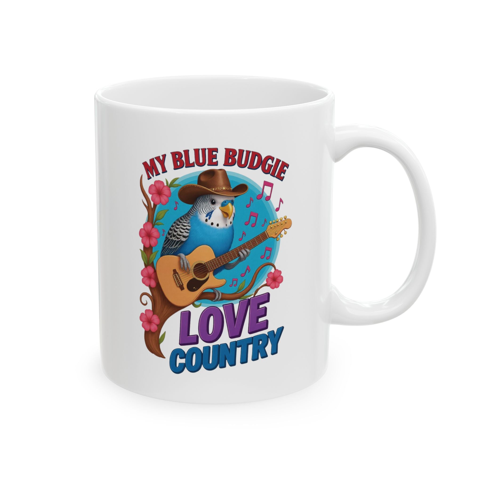 My Blue Budgie Loves Country Mug