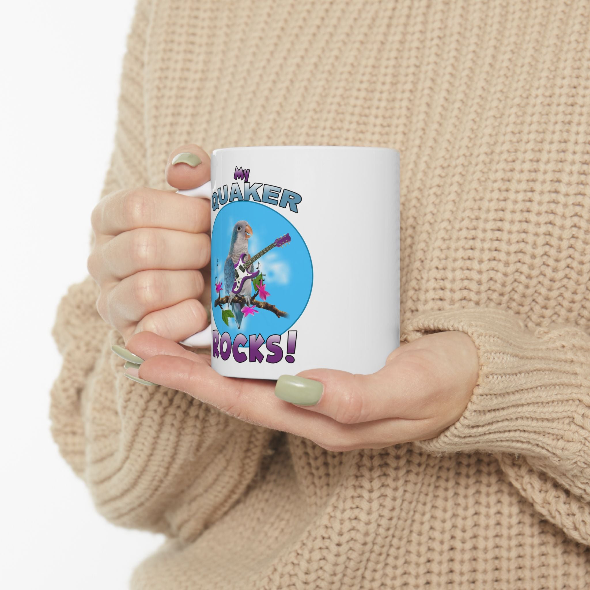 My Blue Quaker Rocks Guitar Mug