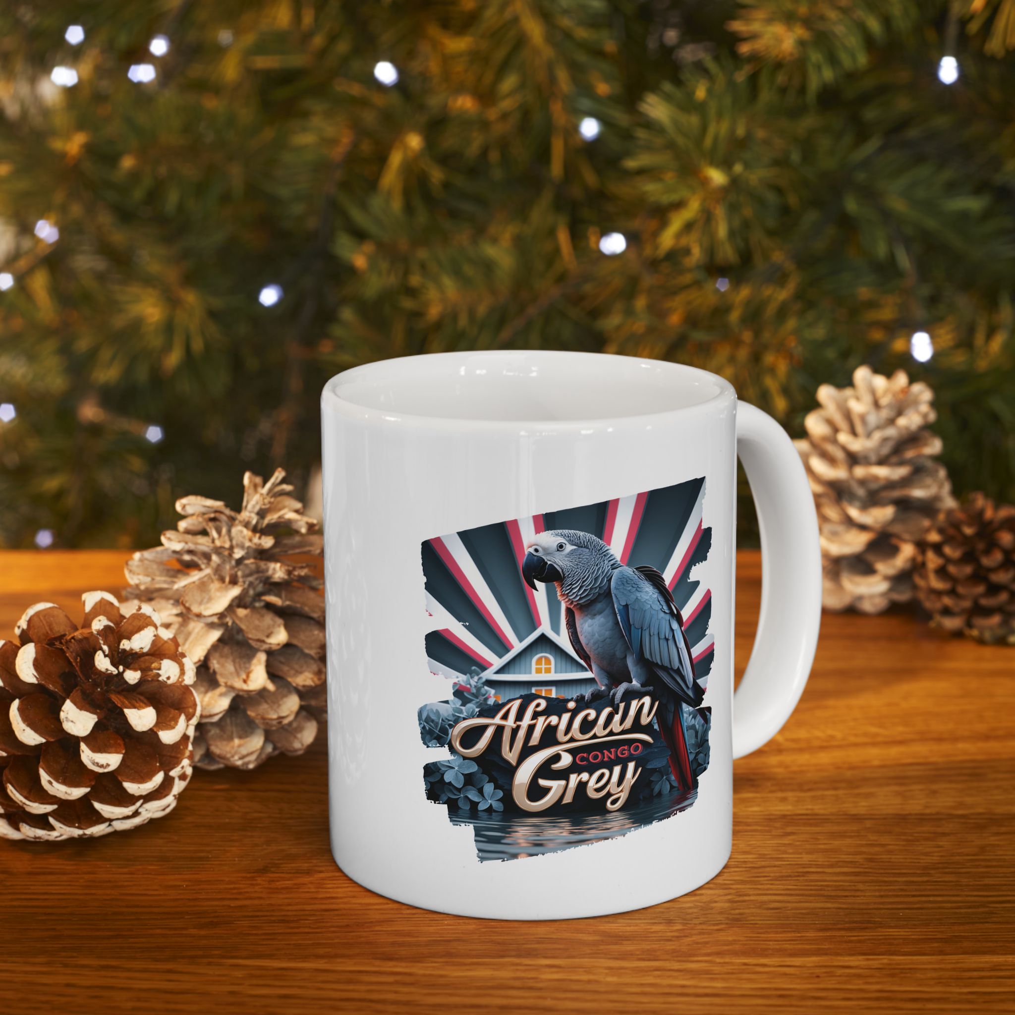 African Grey Congo Ceramic Mug