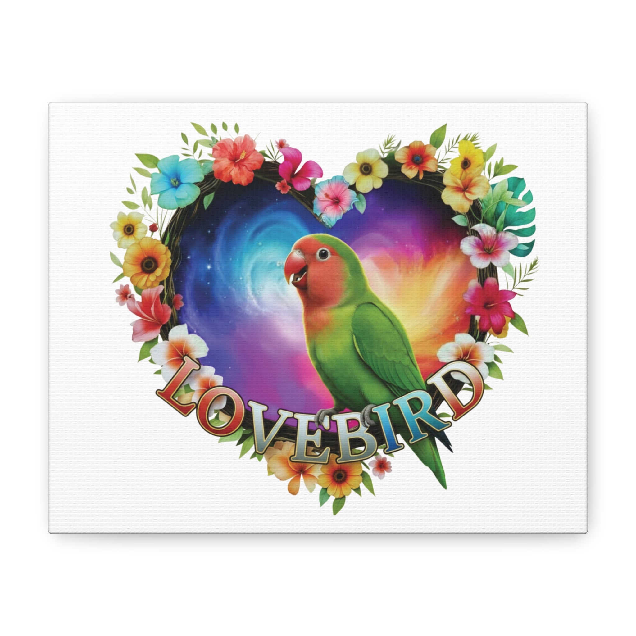 Rainbow Lovebird Art Wall-Hanging
