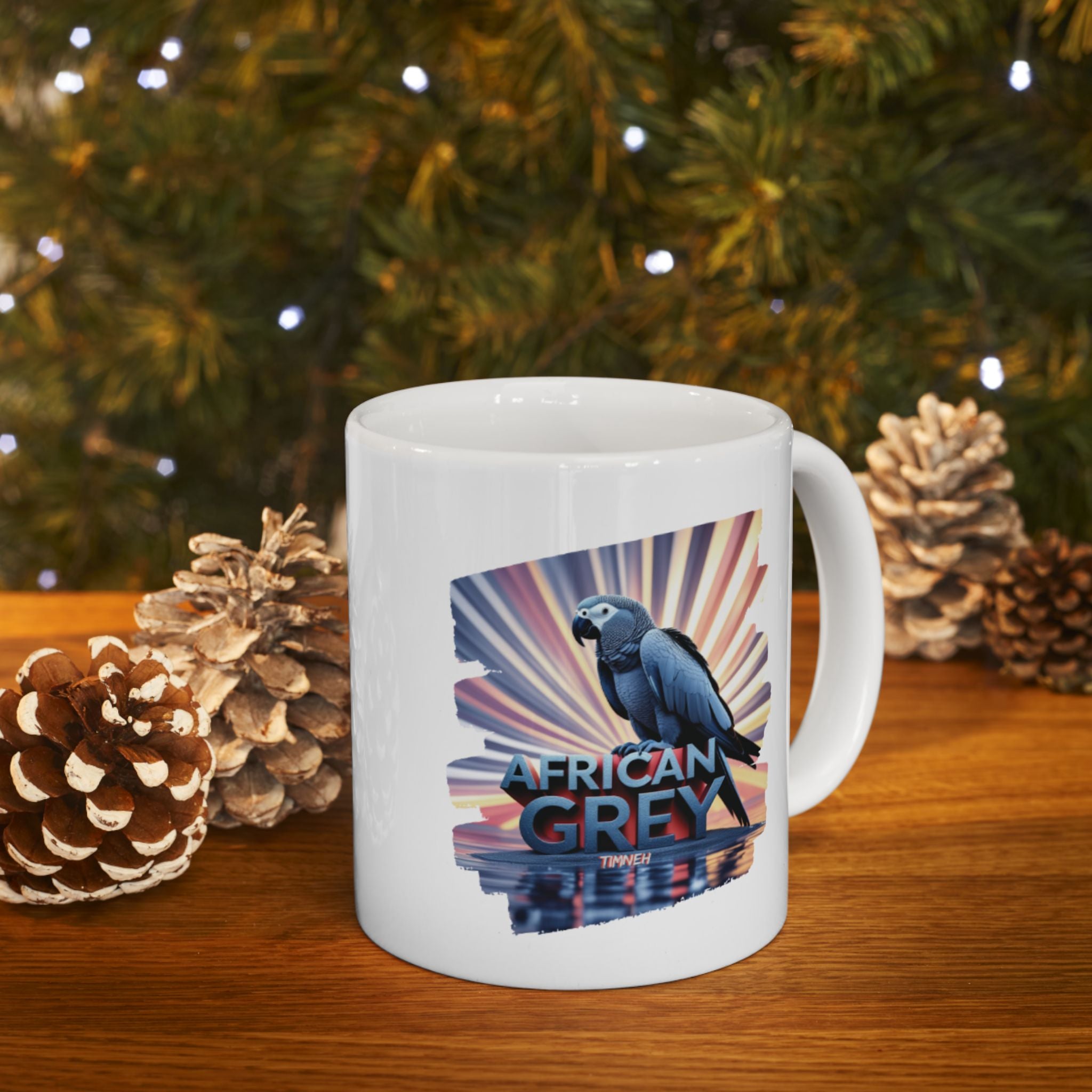 Rainbow African Grey Timneh Mug