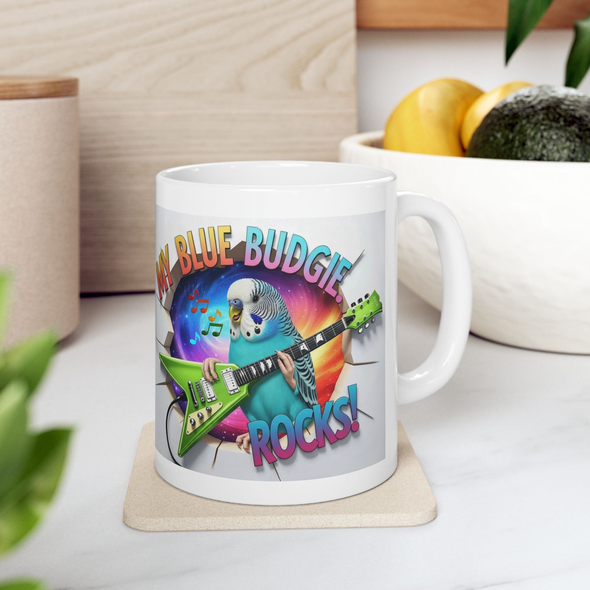 My Blue Budgie Rocks Mug