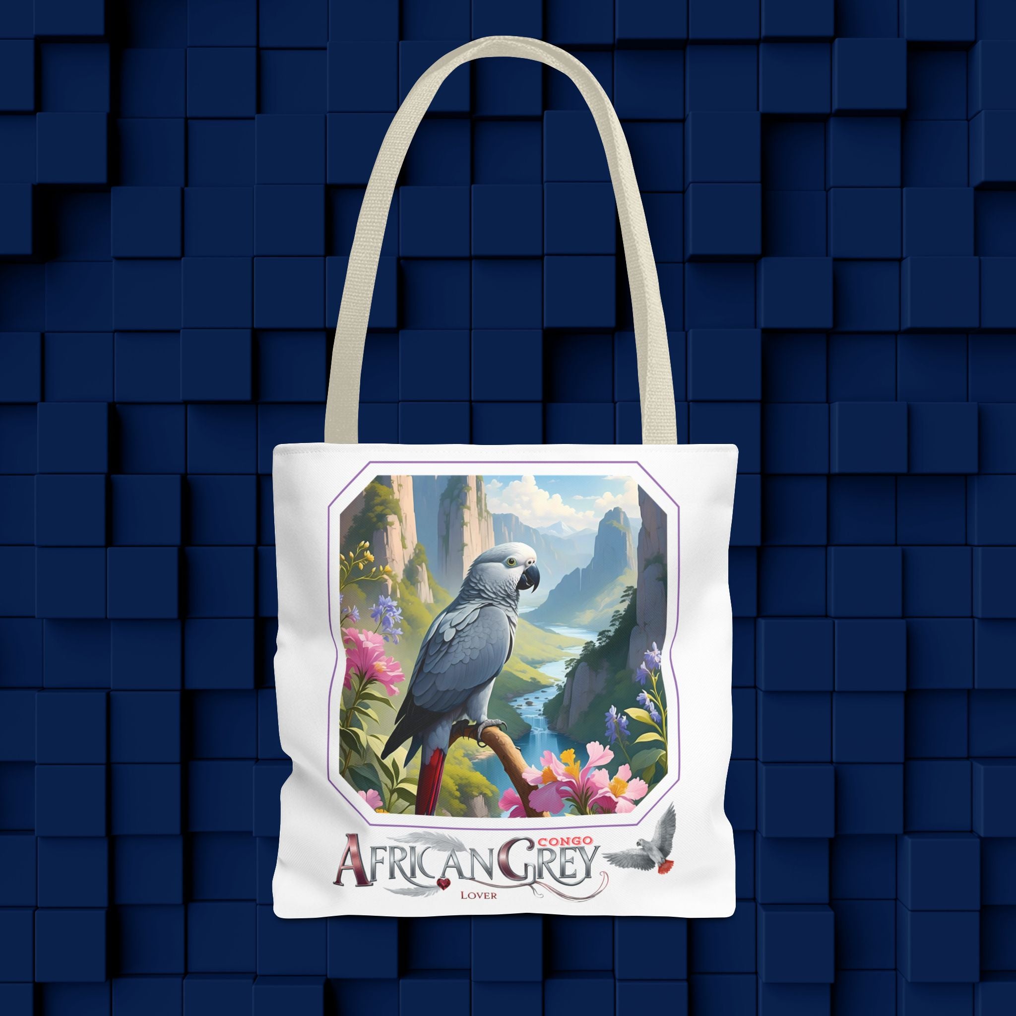 Tote Bag With African Grey Congo Design