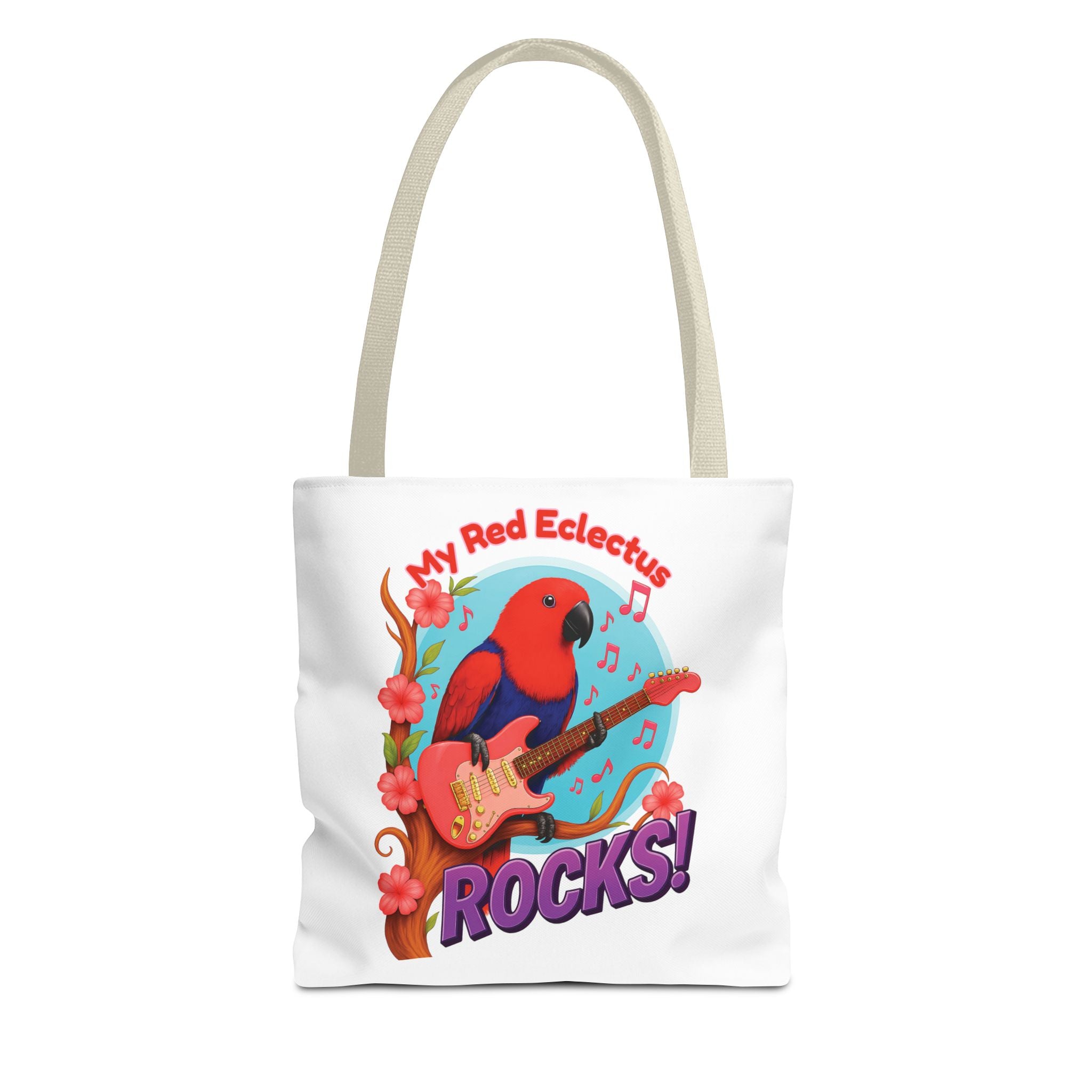 Red Eclectus Tote Bag