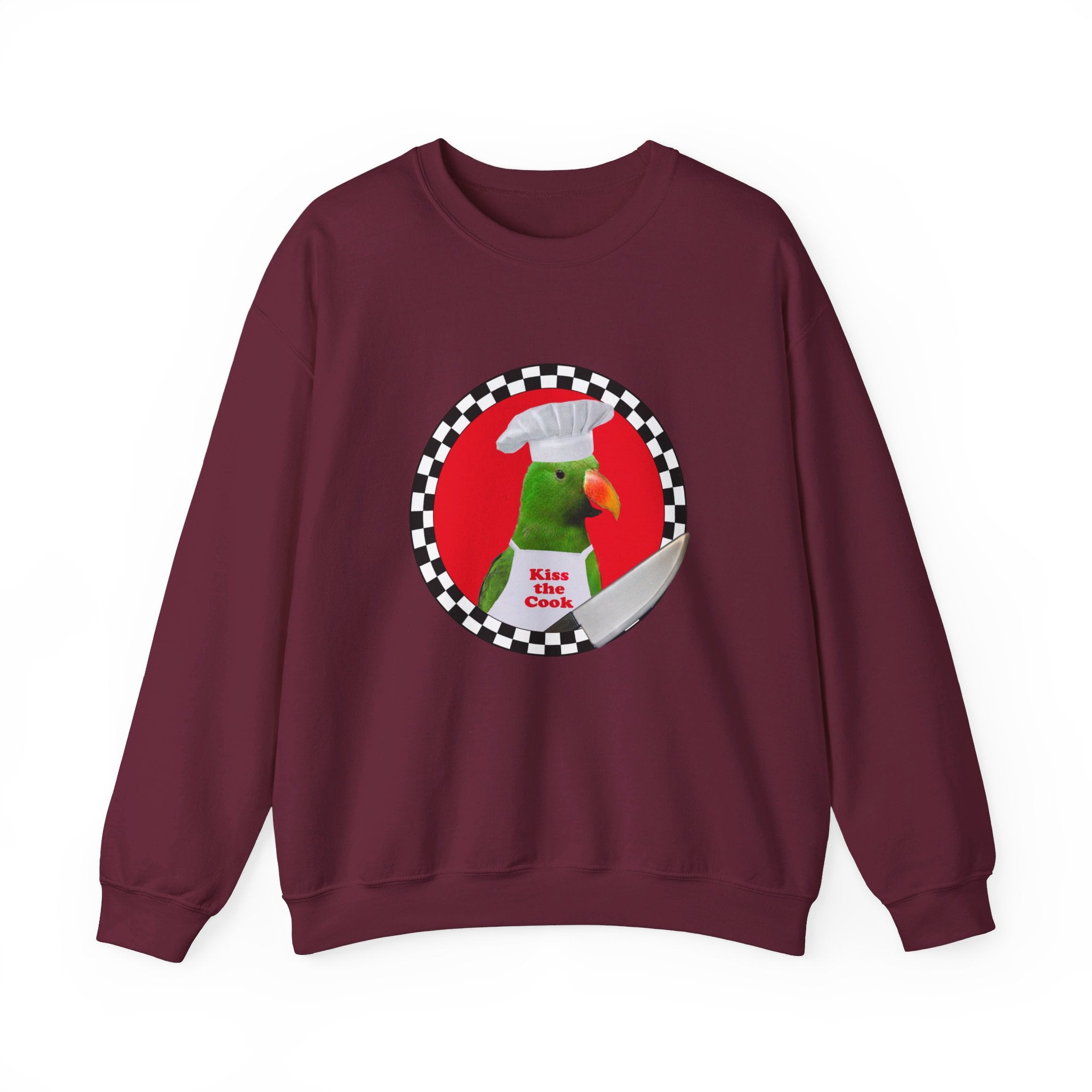 Kiss The Cook Green Eclectus Sweatshirt
