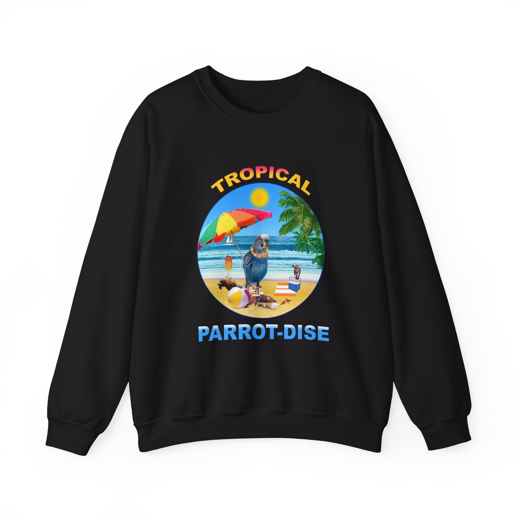 Tropical Parrot-Dise Blue Budgie Sweatshirt