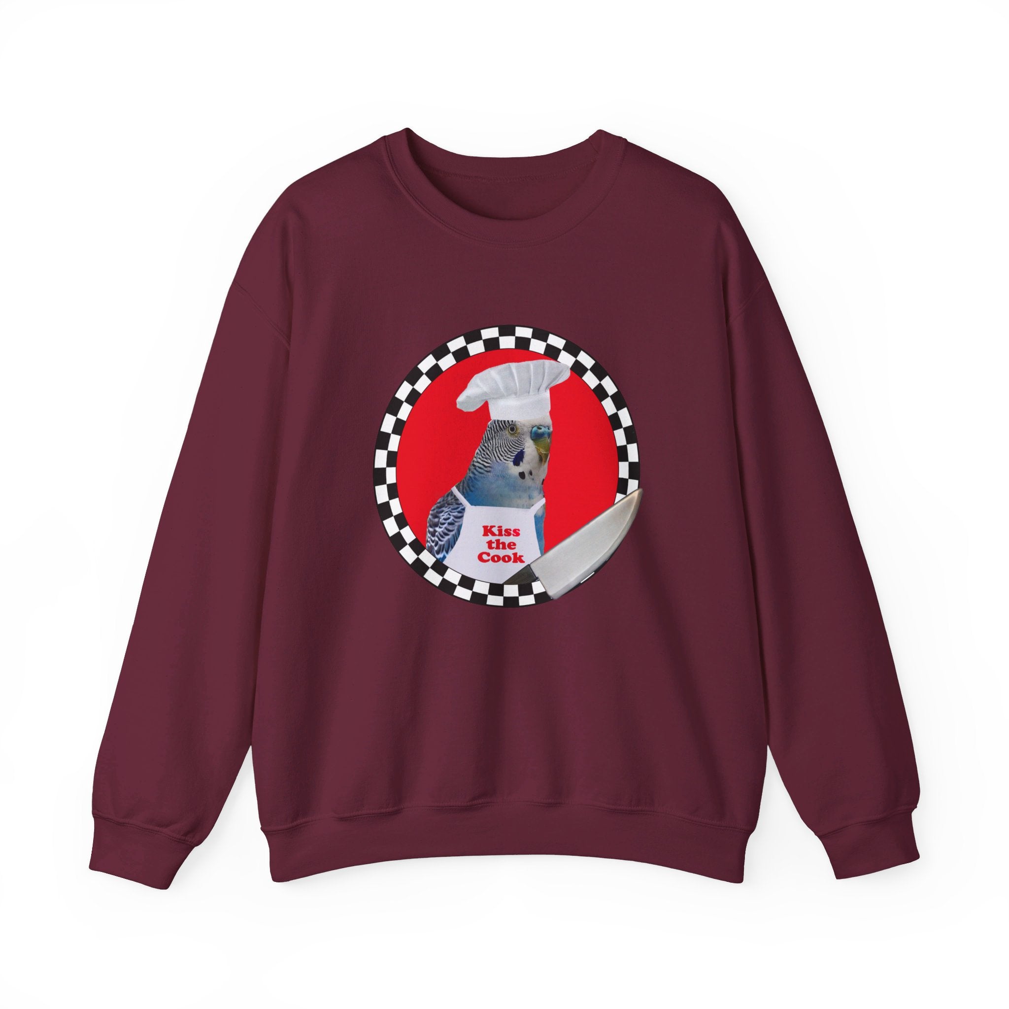 Kiss The Cook Blue Budgie Sweatshirt