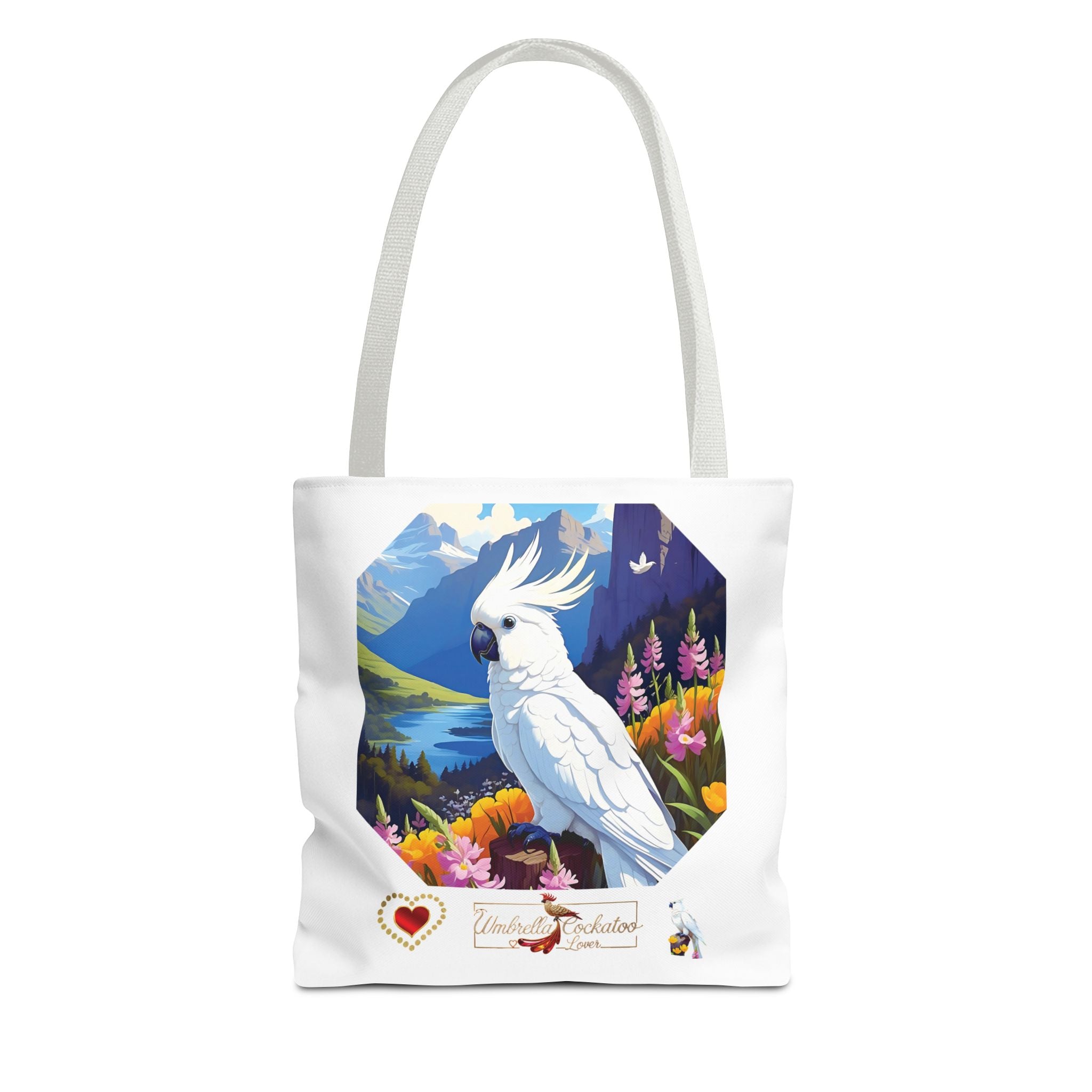Floral Umbrella Cockatoo Lover Tote Bag