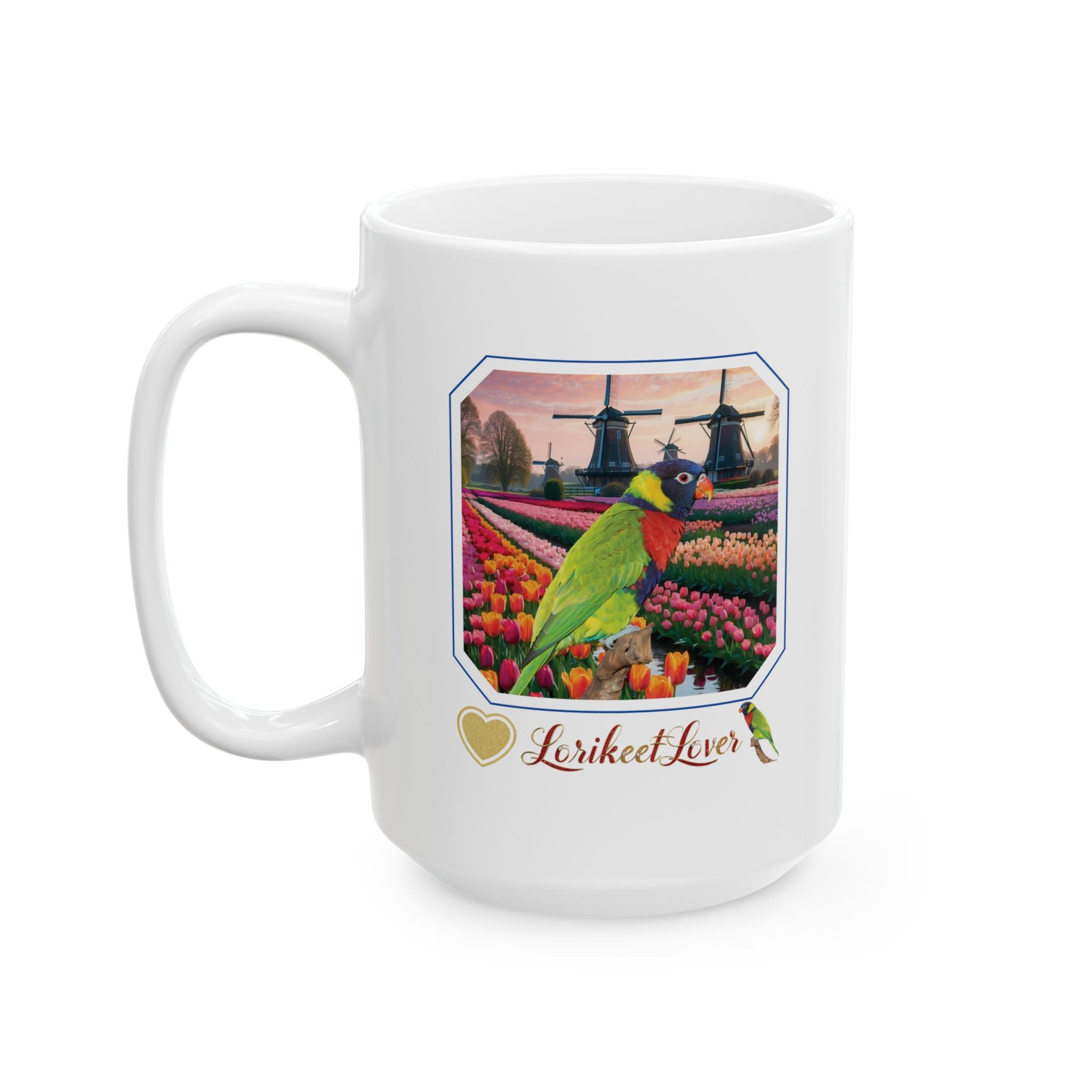 Lorikeet Lover Tulip Flower Mug