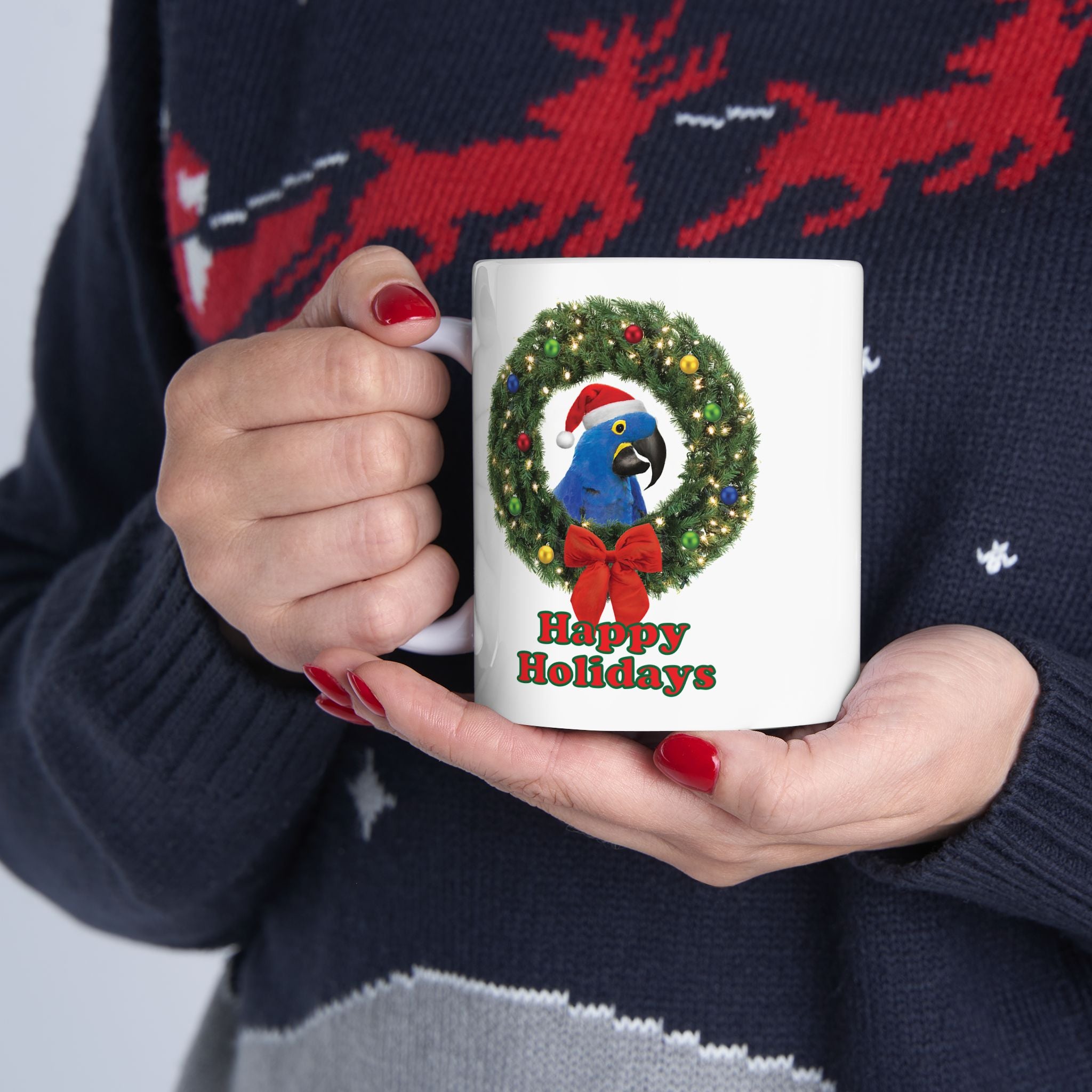 Happy Christmas Holidays Hyacinth Mug