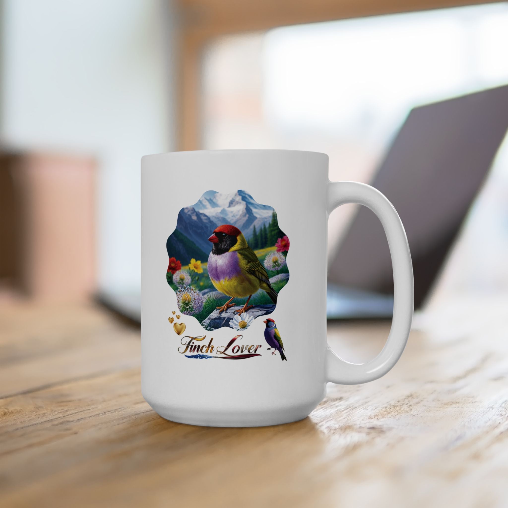 Finch Lover Mountain Mug