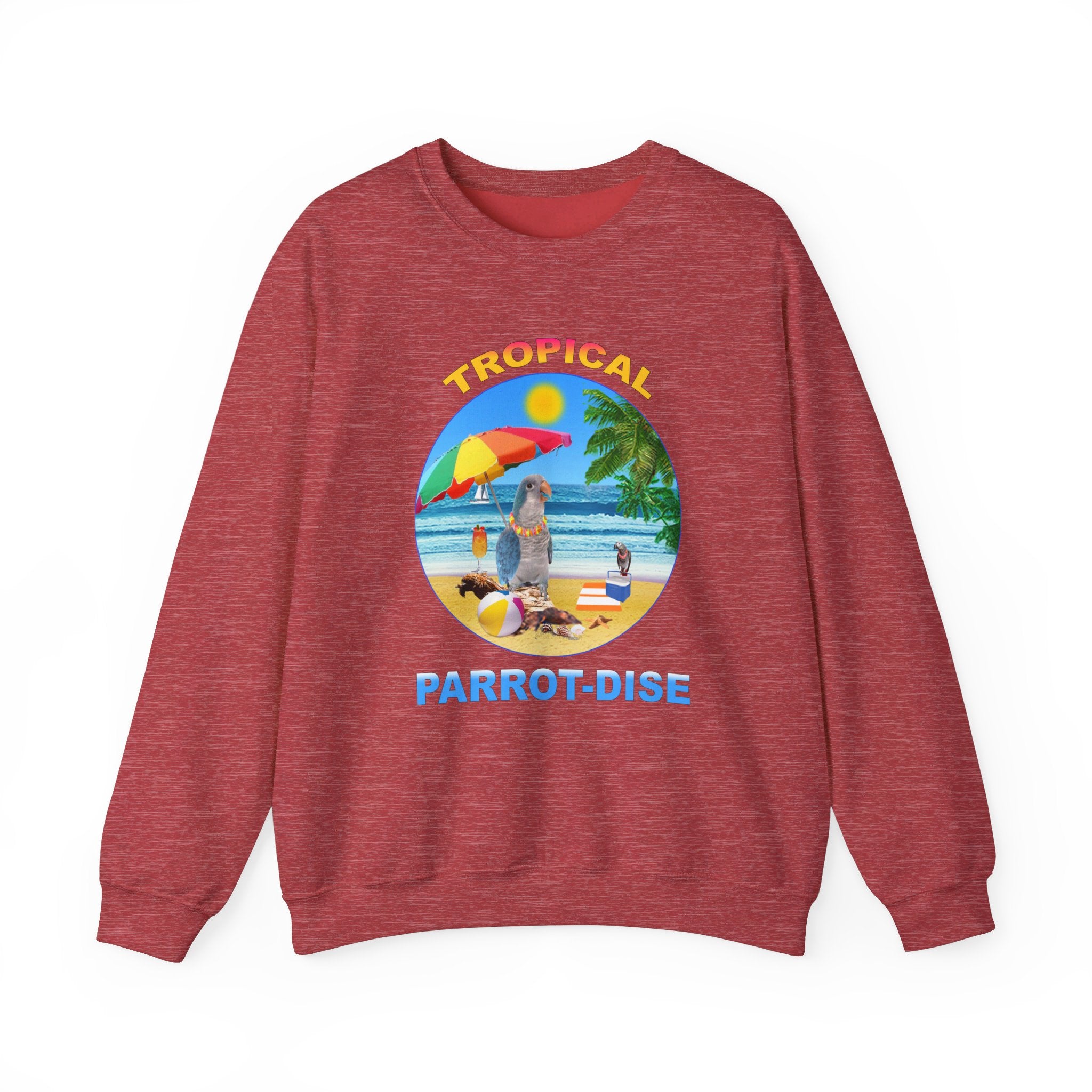 Tropical Parrot-Dise Blue Quaker Sweatshirt