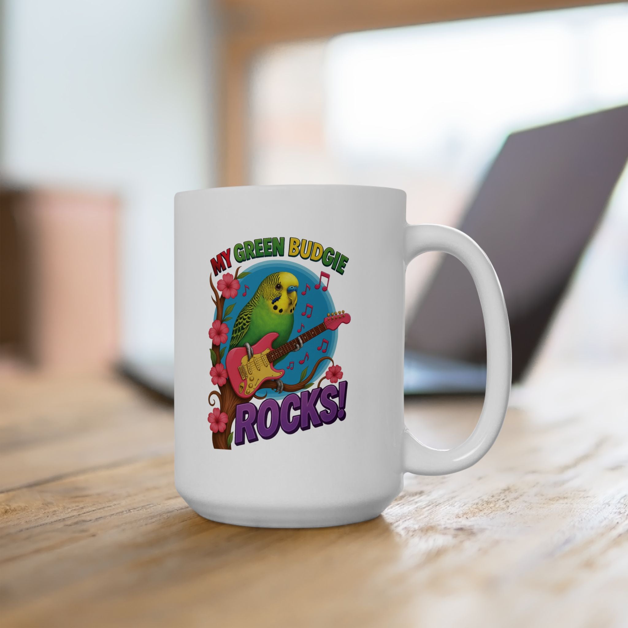 My Green Budgie Rocks Mug