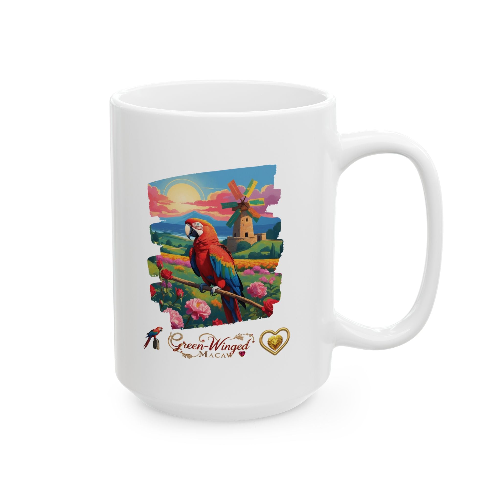 Rainbow Green-Winged Macaw Mug
