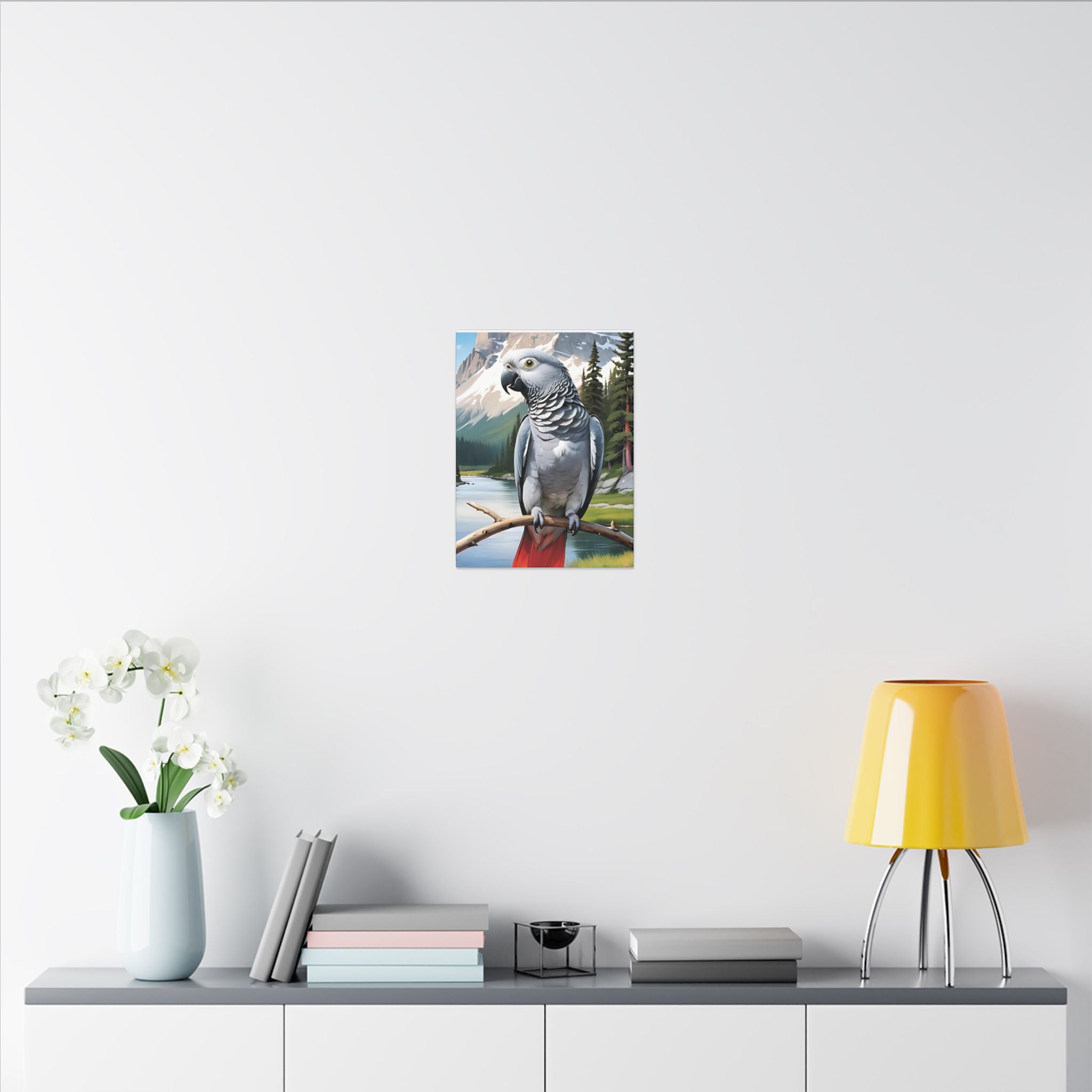 African Grey Congo Canvas Wall Hangings