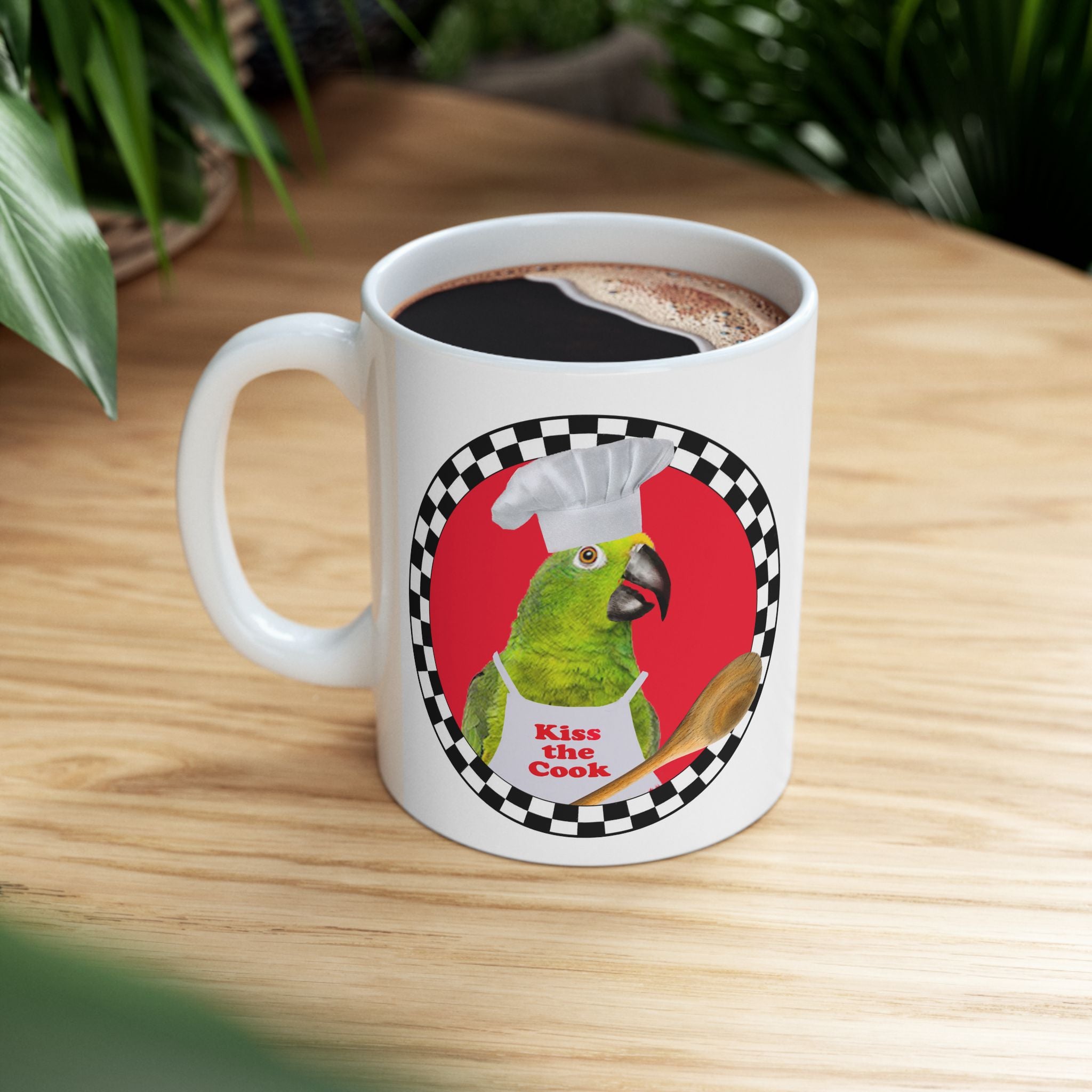 Kiss The Cook Spoon Amazon Mug