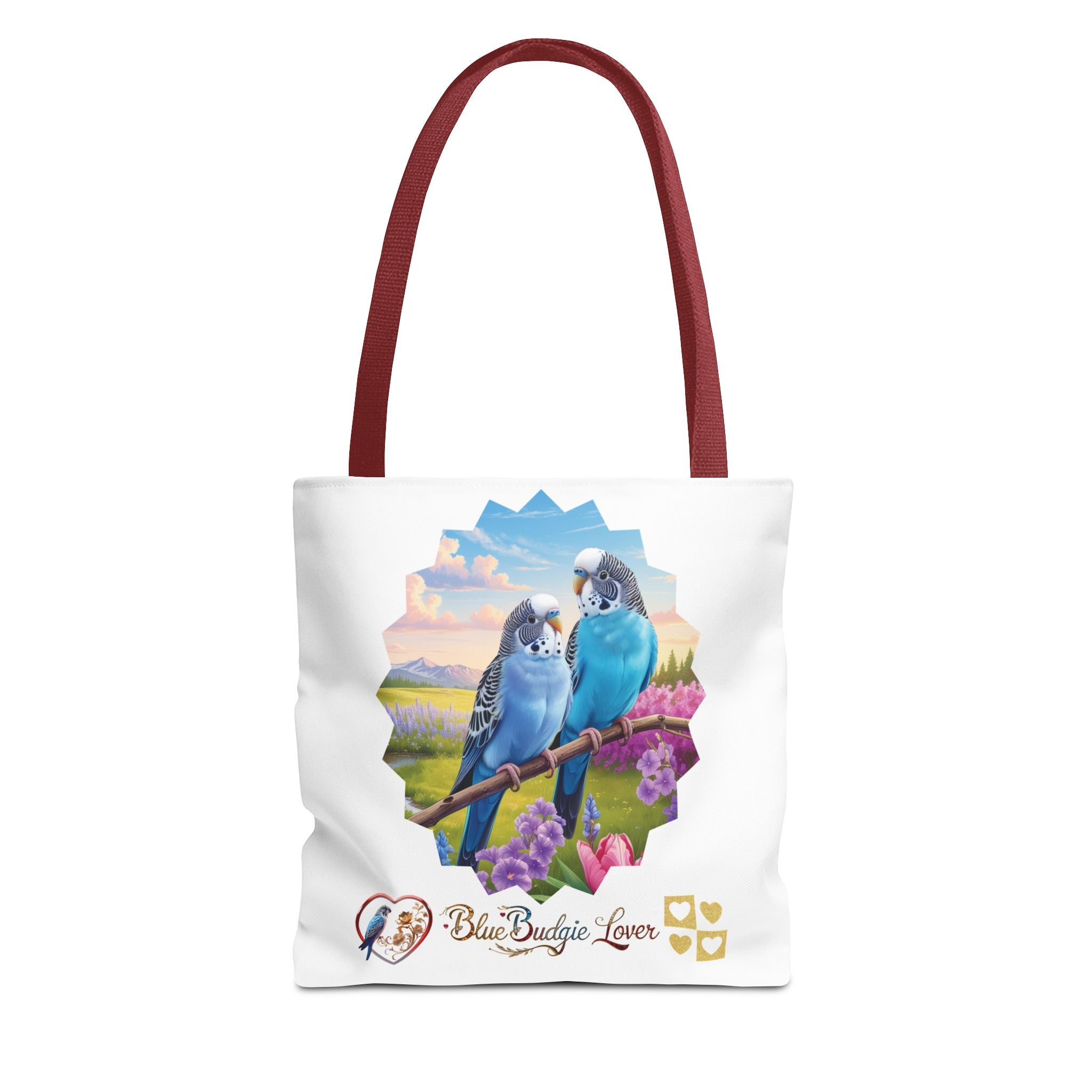 Blue Budgie Lover Couple Tote Bag