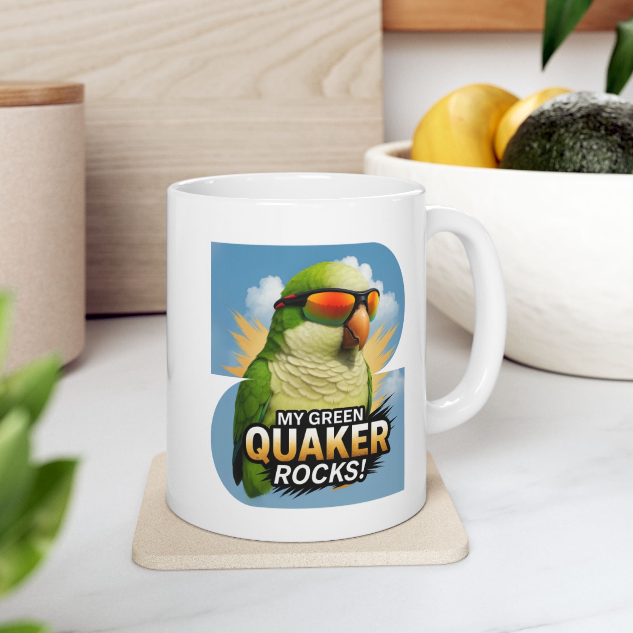 My Green Quaker Rocks Mug