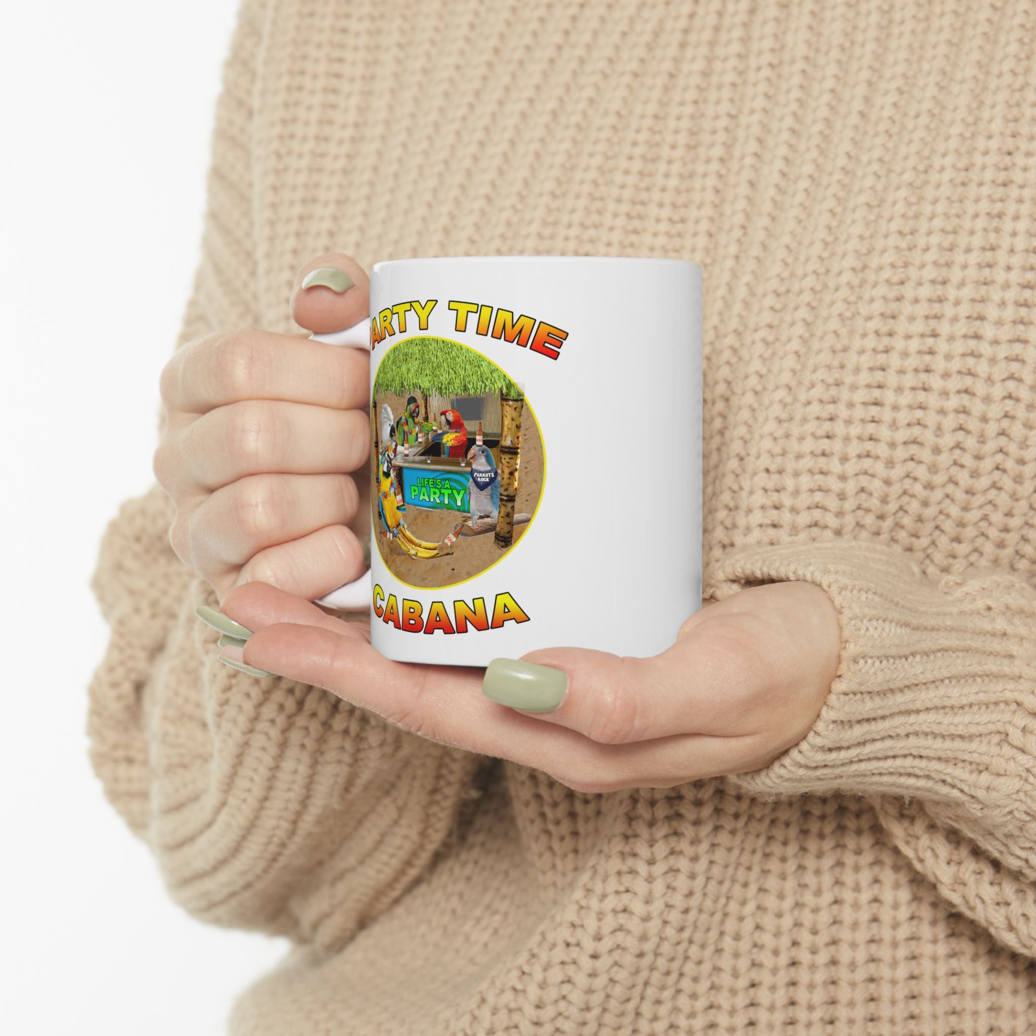 Party Time Cabana Blue Quaker Mug