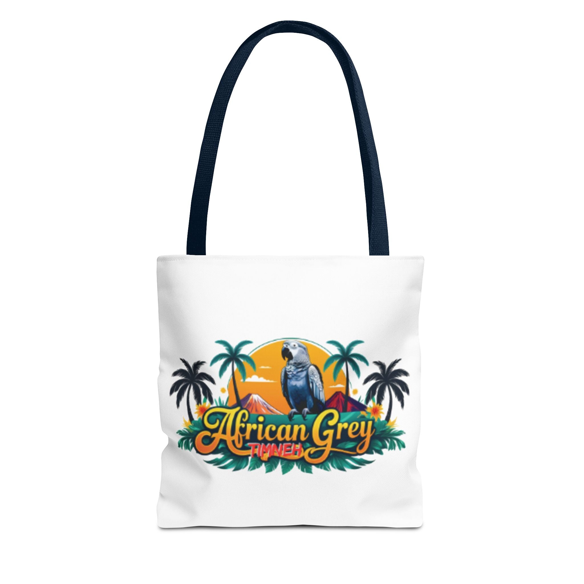 African Grey Timneh Palm Tree Tote Bag