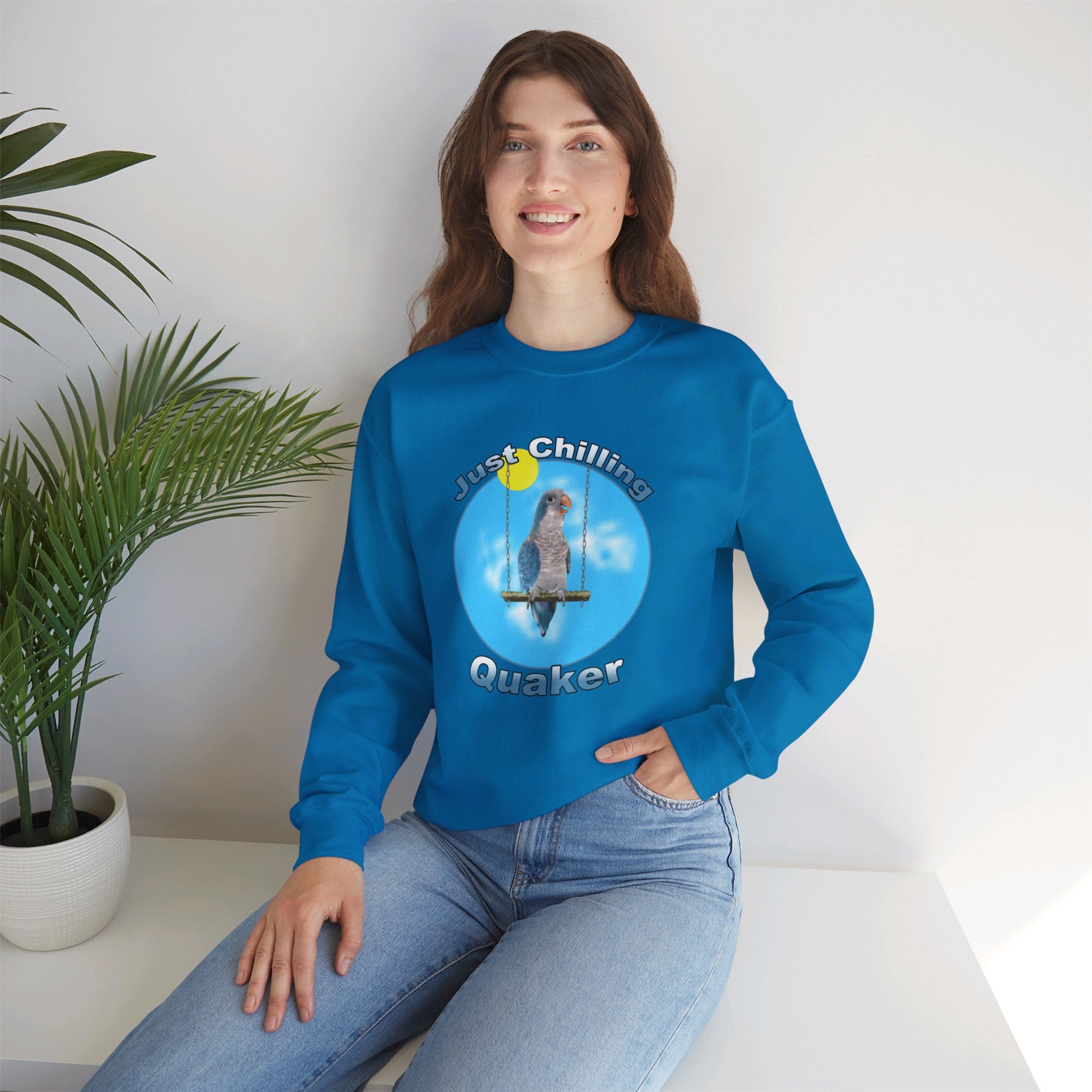Just Chilling Swing Blue Quaker Sweatshirt