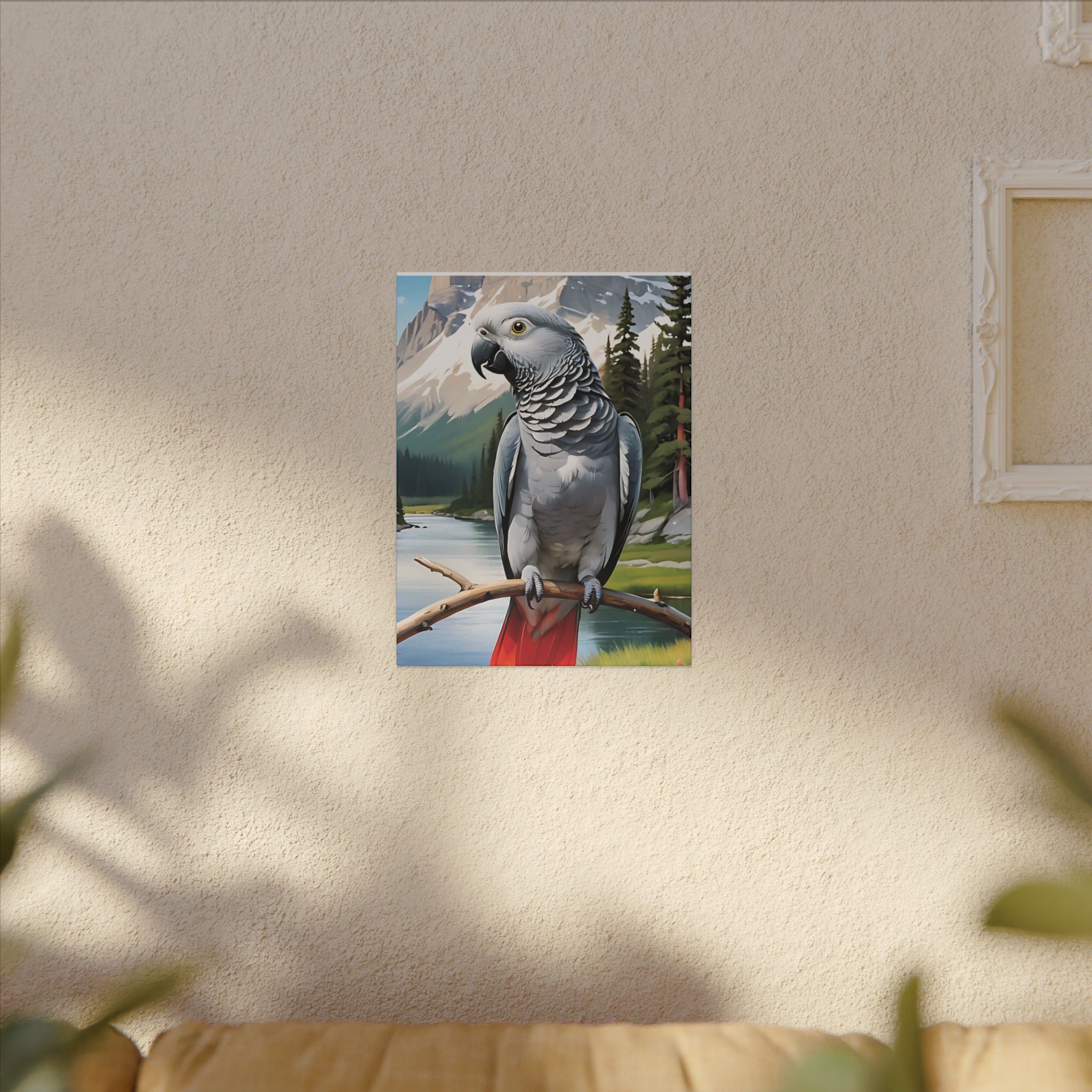 African Grey Congo Canvas Wall Hangings