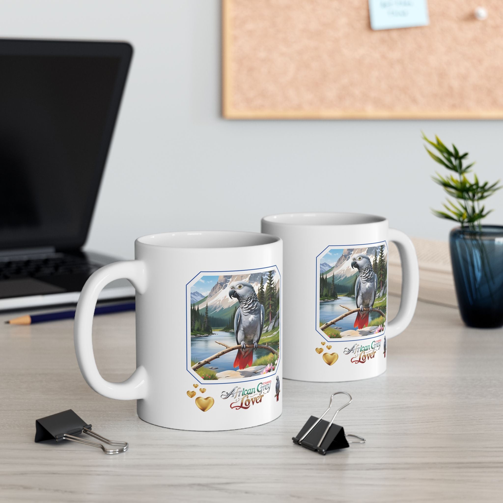 African Grey Congo Ceramic Mug