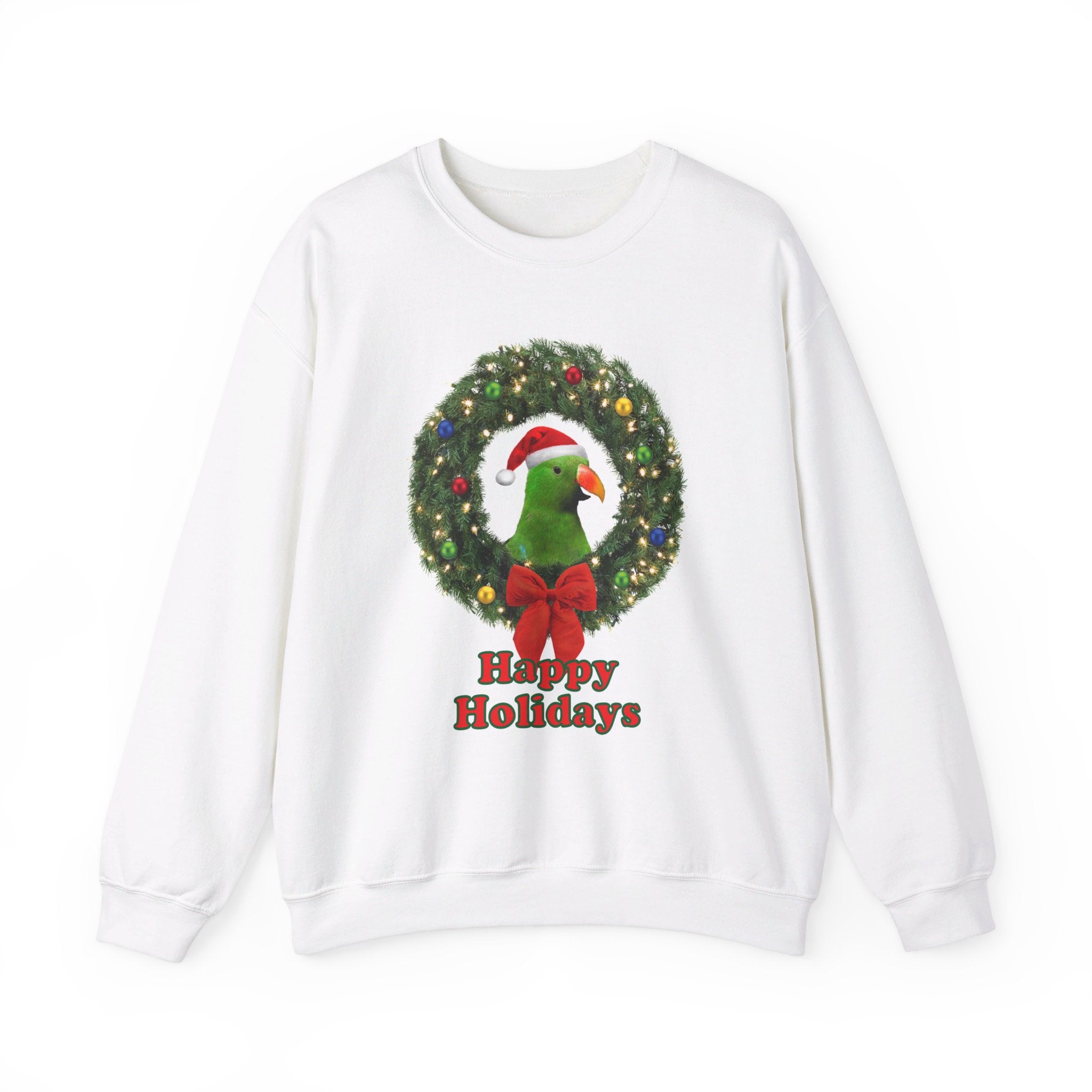 Happy Christmas Holidays Green Eclectus Sweatshirt