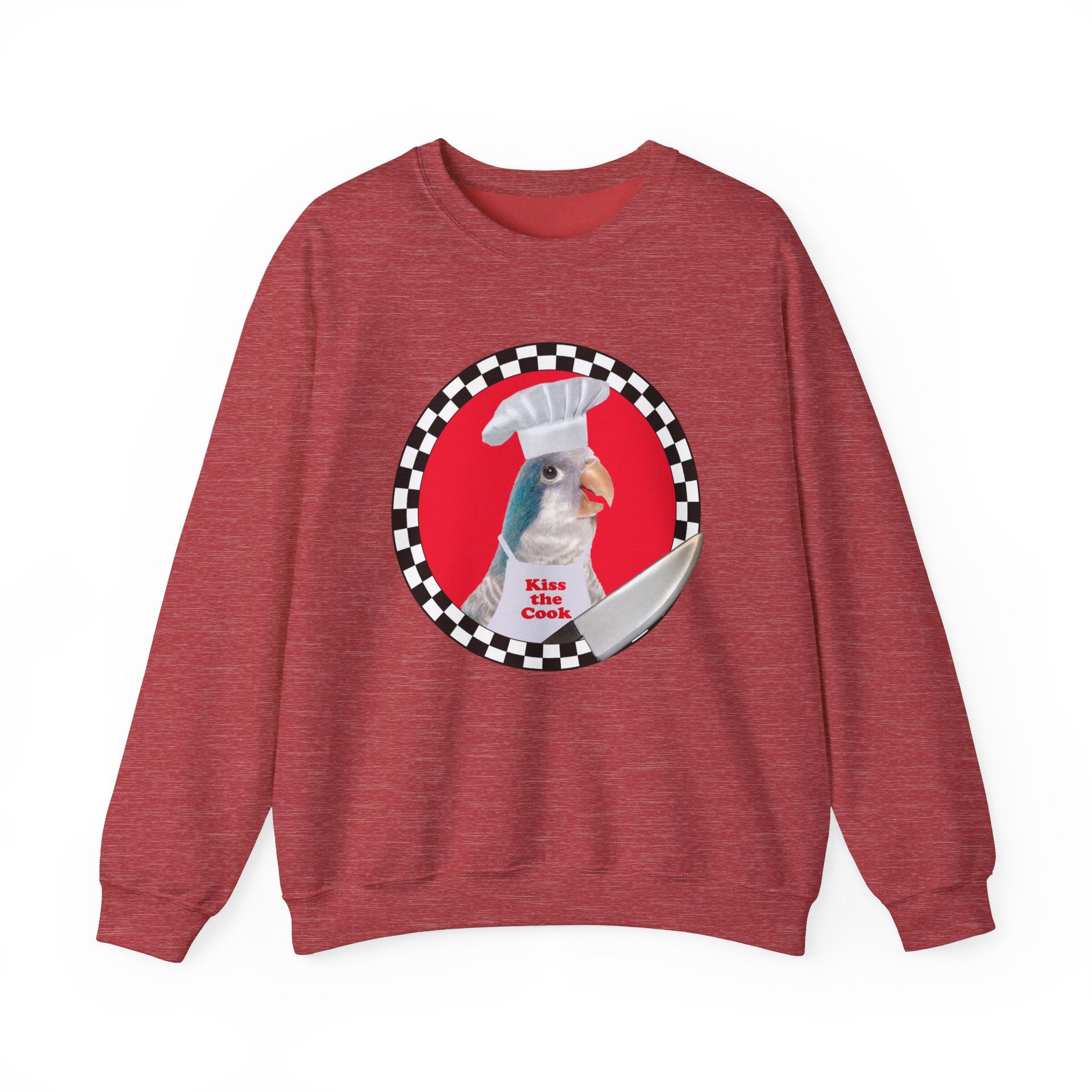 Kiss The Cook Blue Quaker Sweatshirt