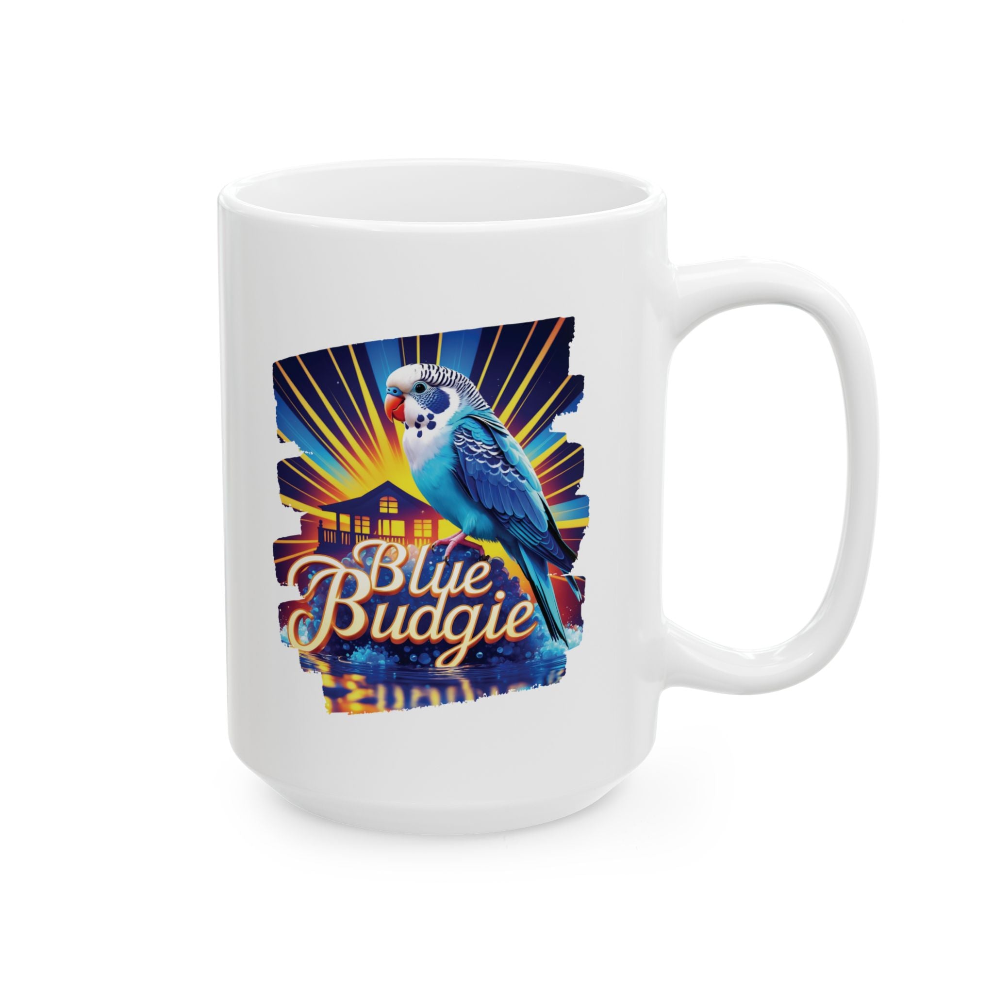 Blue Budgie Sunrise Mug