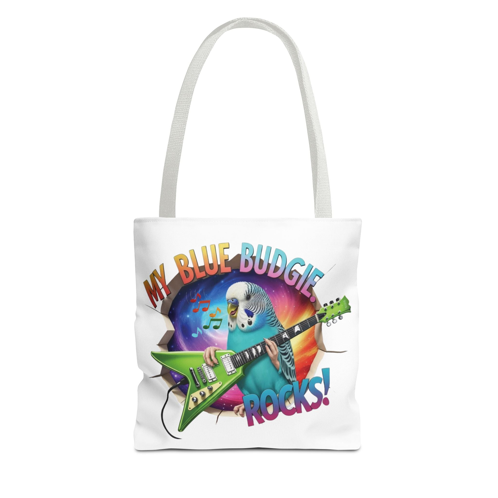 Blue Budgie Rocks Tote Bag
