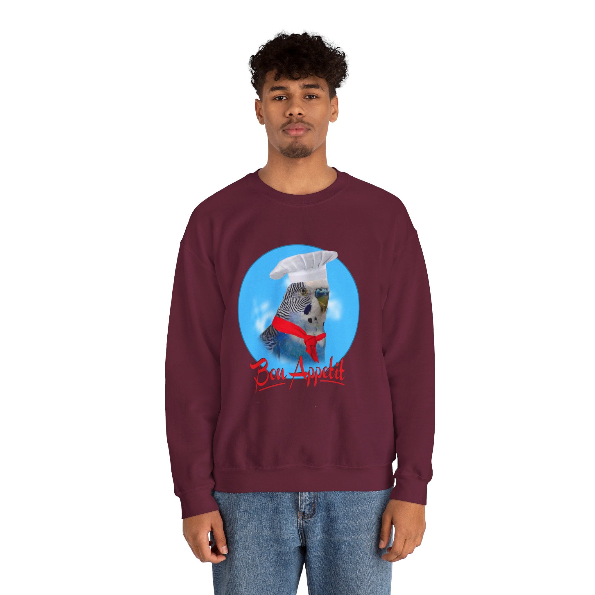 Bon Appetit Blue Budgie Sweatshirt