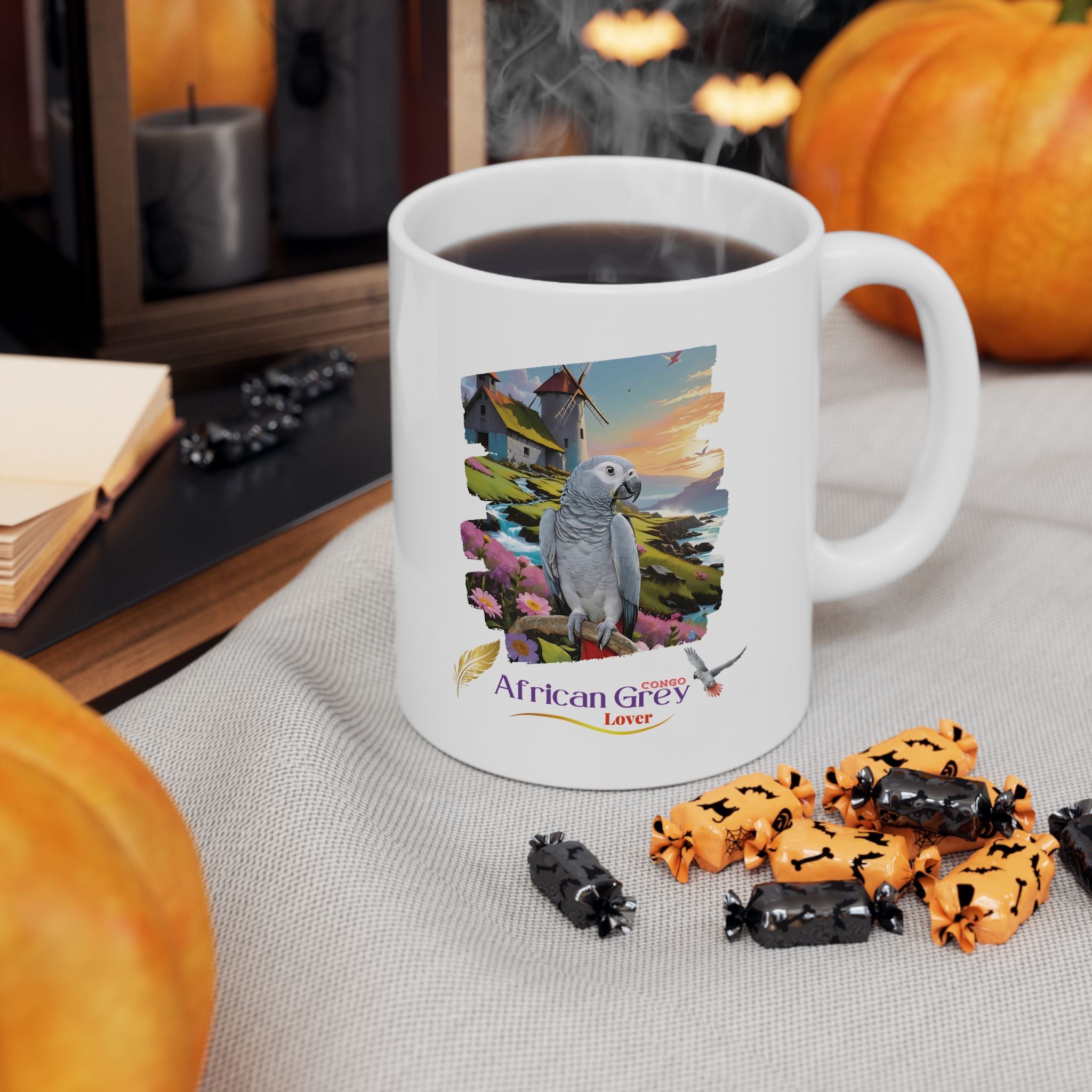 African Grey Congo Ceramic Mug