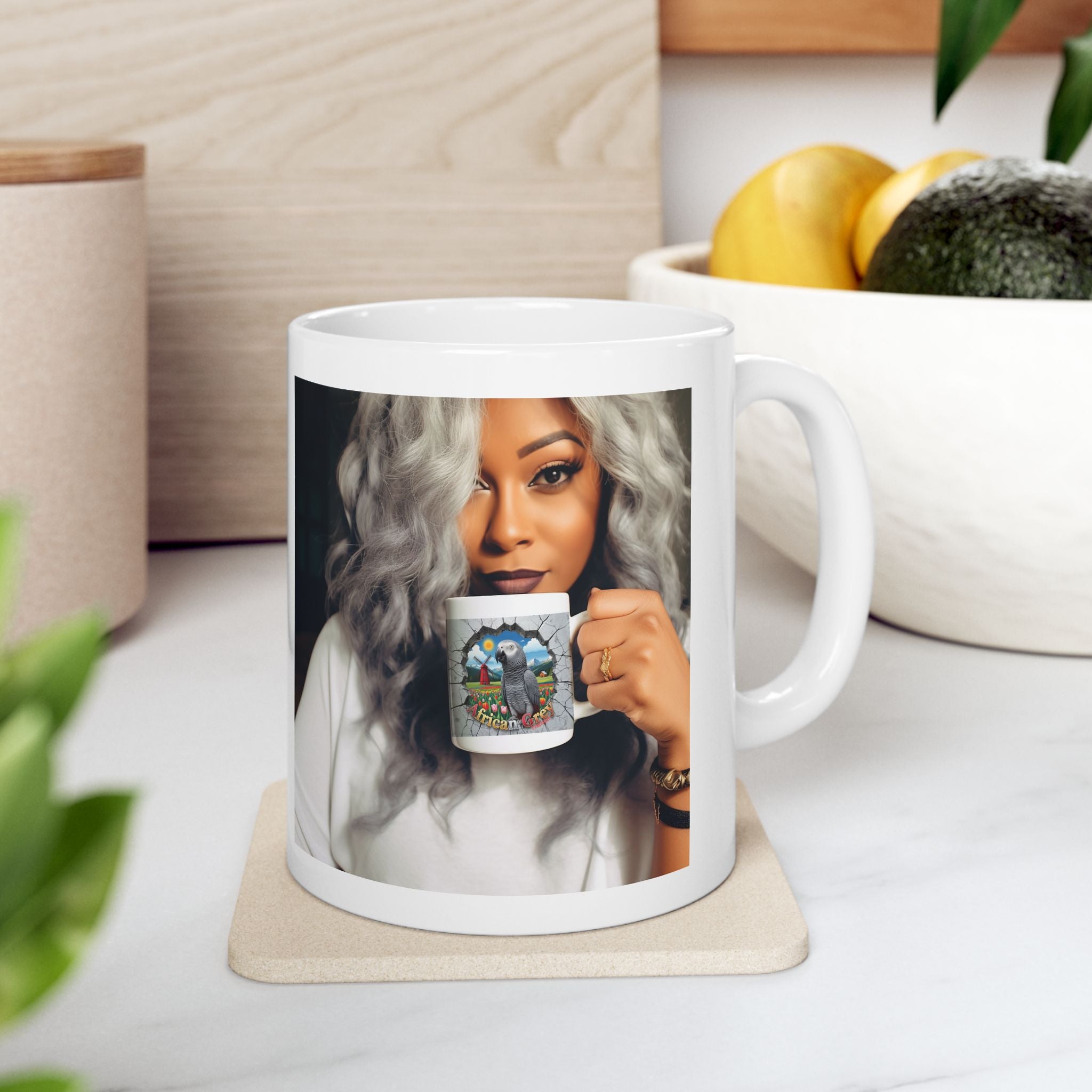 African Grey Timneh Nature Scenic Mug