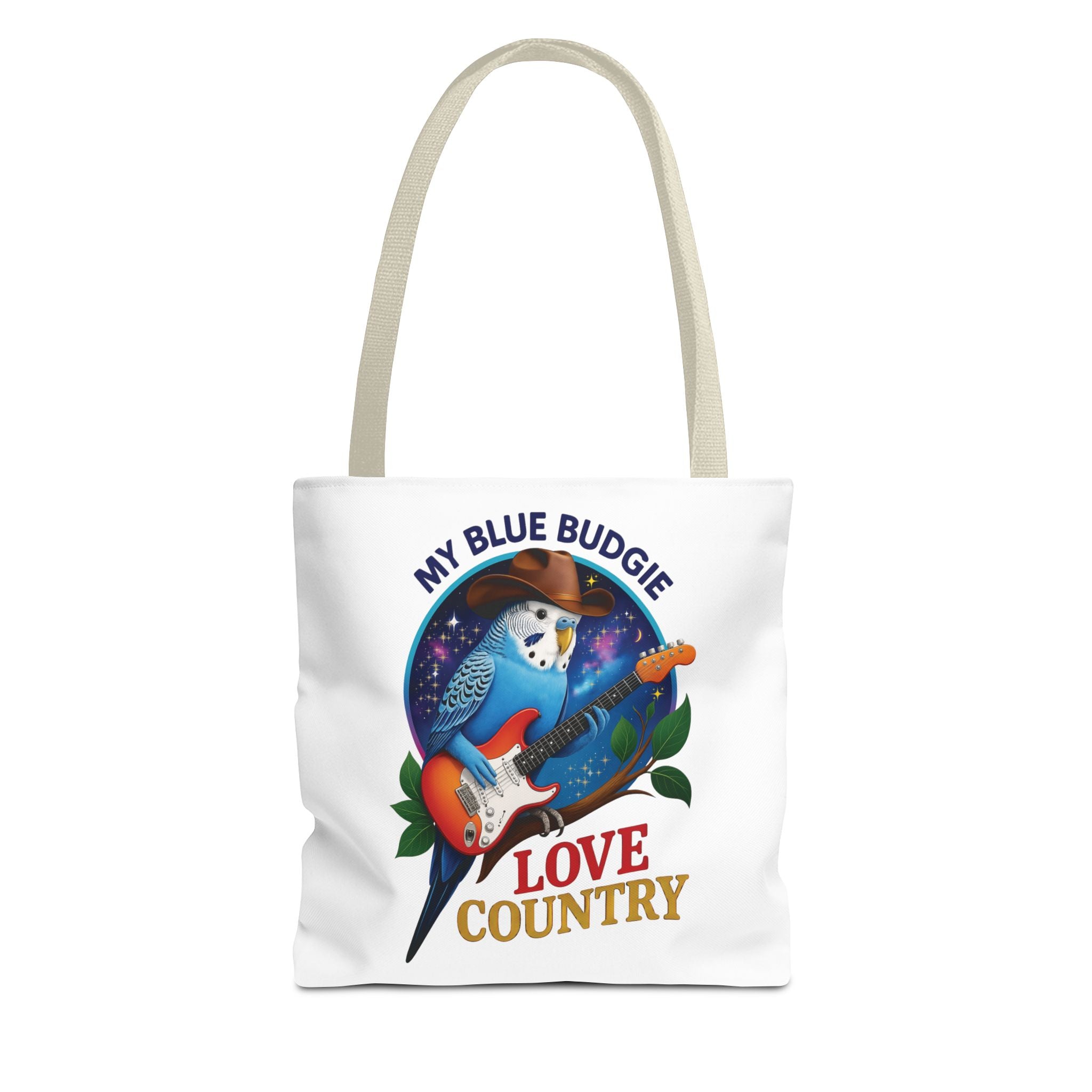 Blue Budgie Love Country Tote Bag