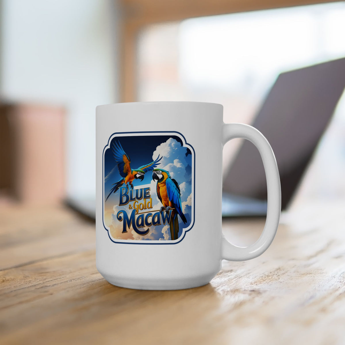 Flying Blue & Gold Macaw Mug